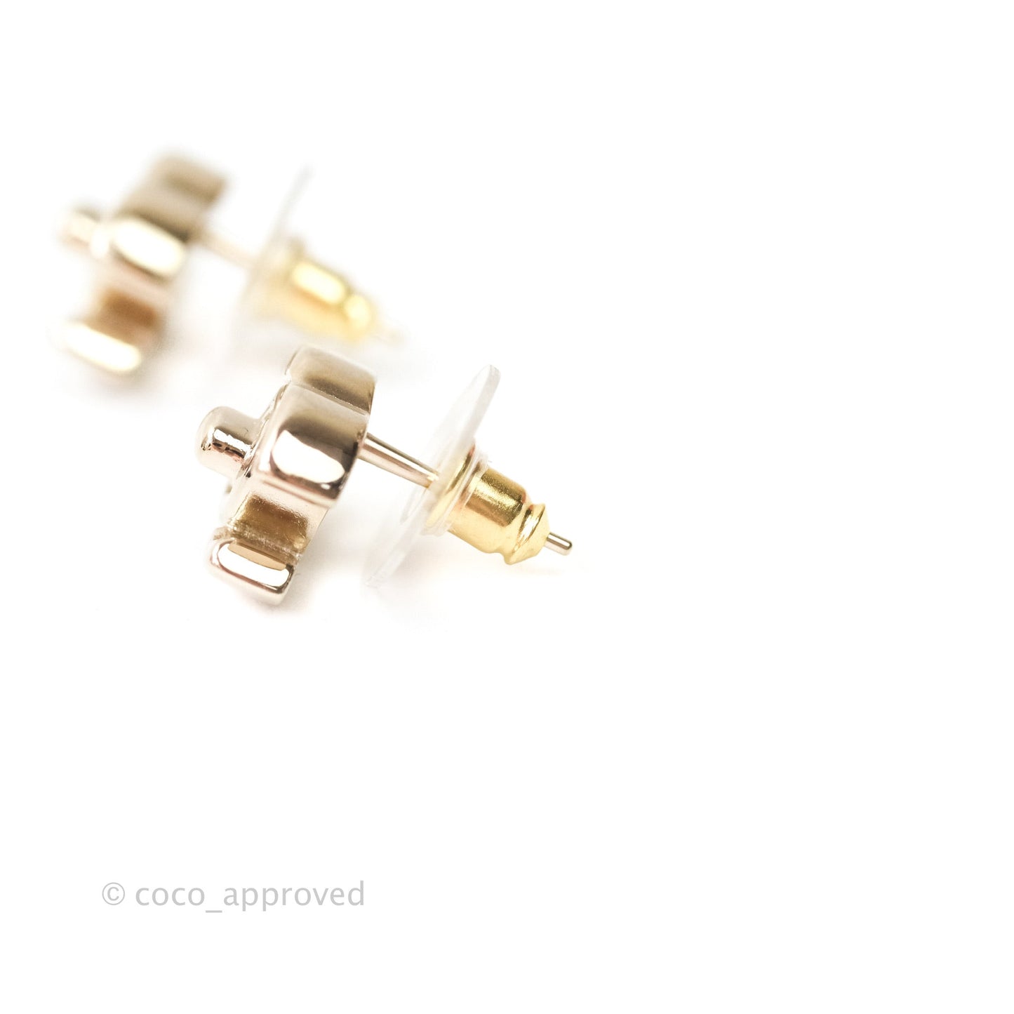 Chanel CC Turn Lock Earrings Gold Tone 21S