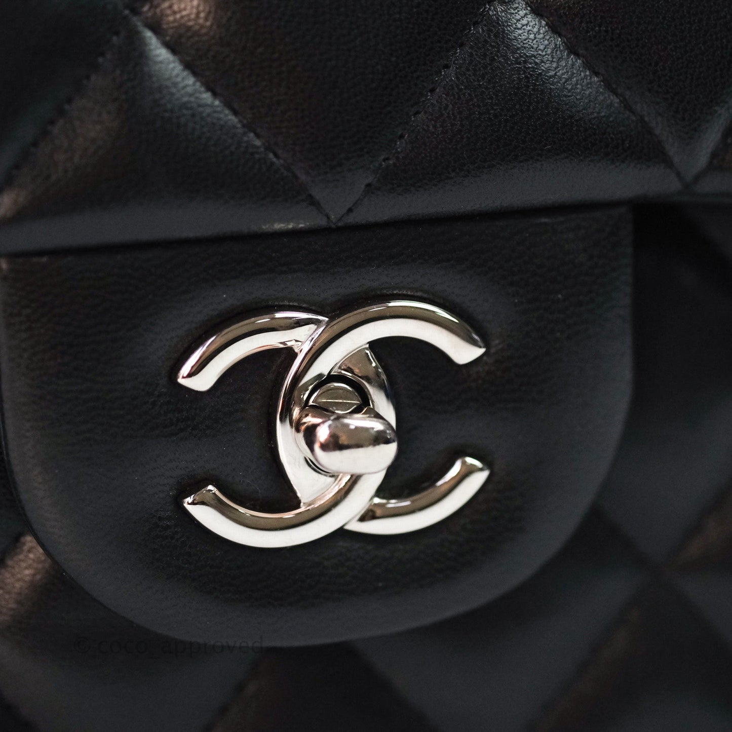 Chanel Jumbo Double Flap Black Lambskin Silver Hardware⁣⁣