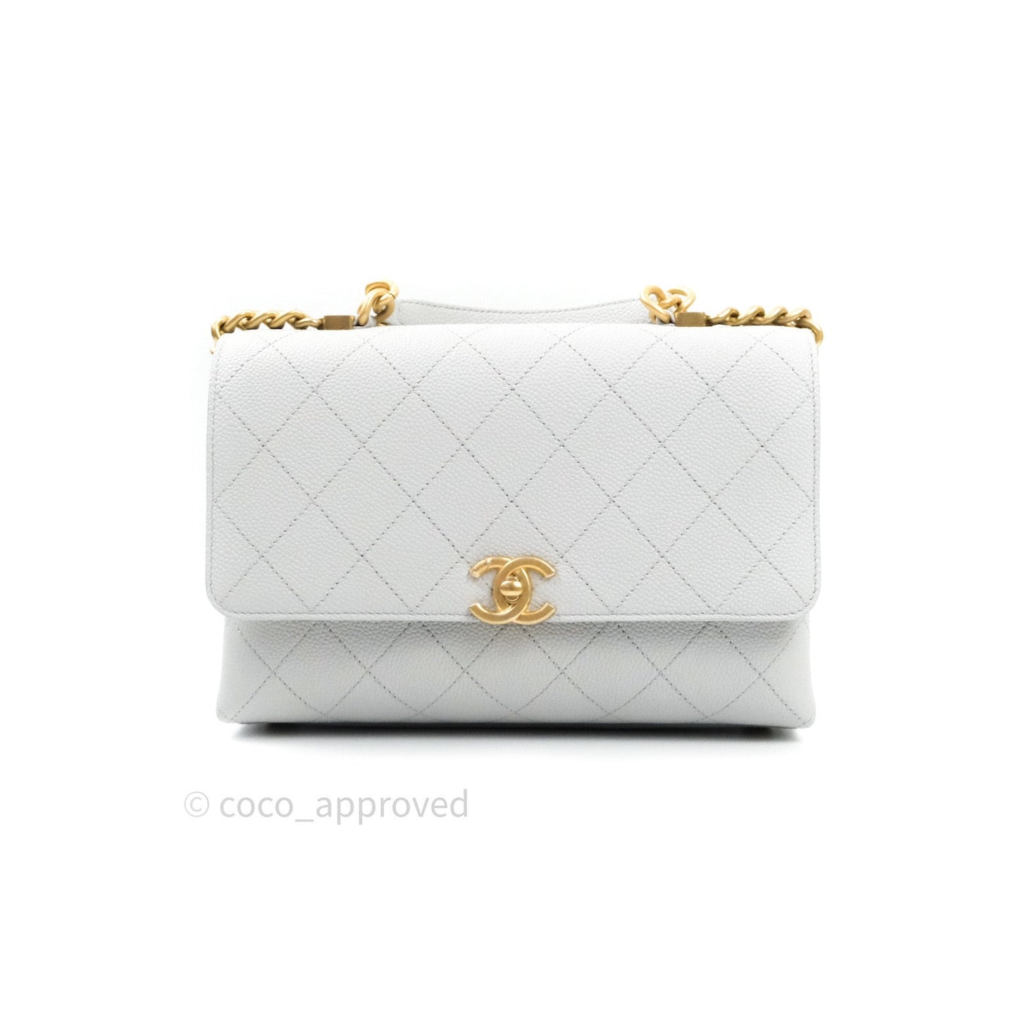 Chanel Chic Affinity Small Grained Calfskin Grey Gold Hardware
