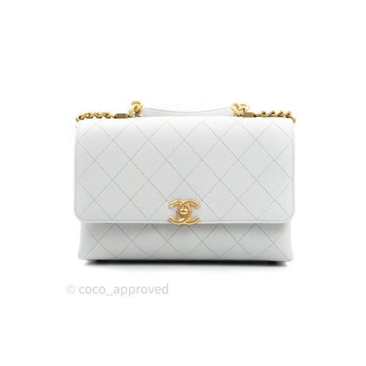 Chanel Chic Affinity Small Grained Calfskin Grey Gold Hardware