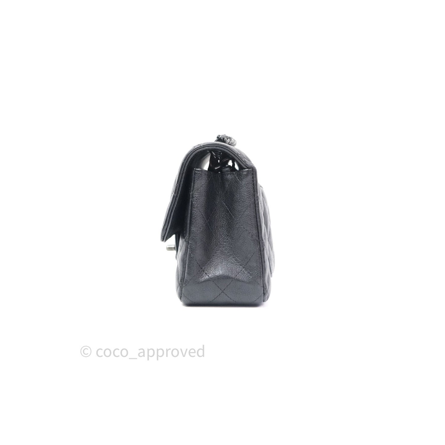 Chanel Quilted Mini Rectangular Flap So Black Crumpled Calfskin
