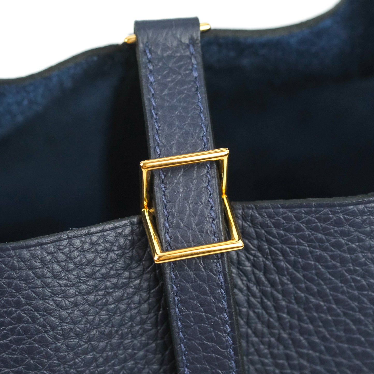 Hermès Picotin 18 PM Bleu Nuit Clemence Gold Hardware