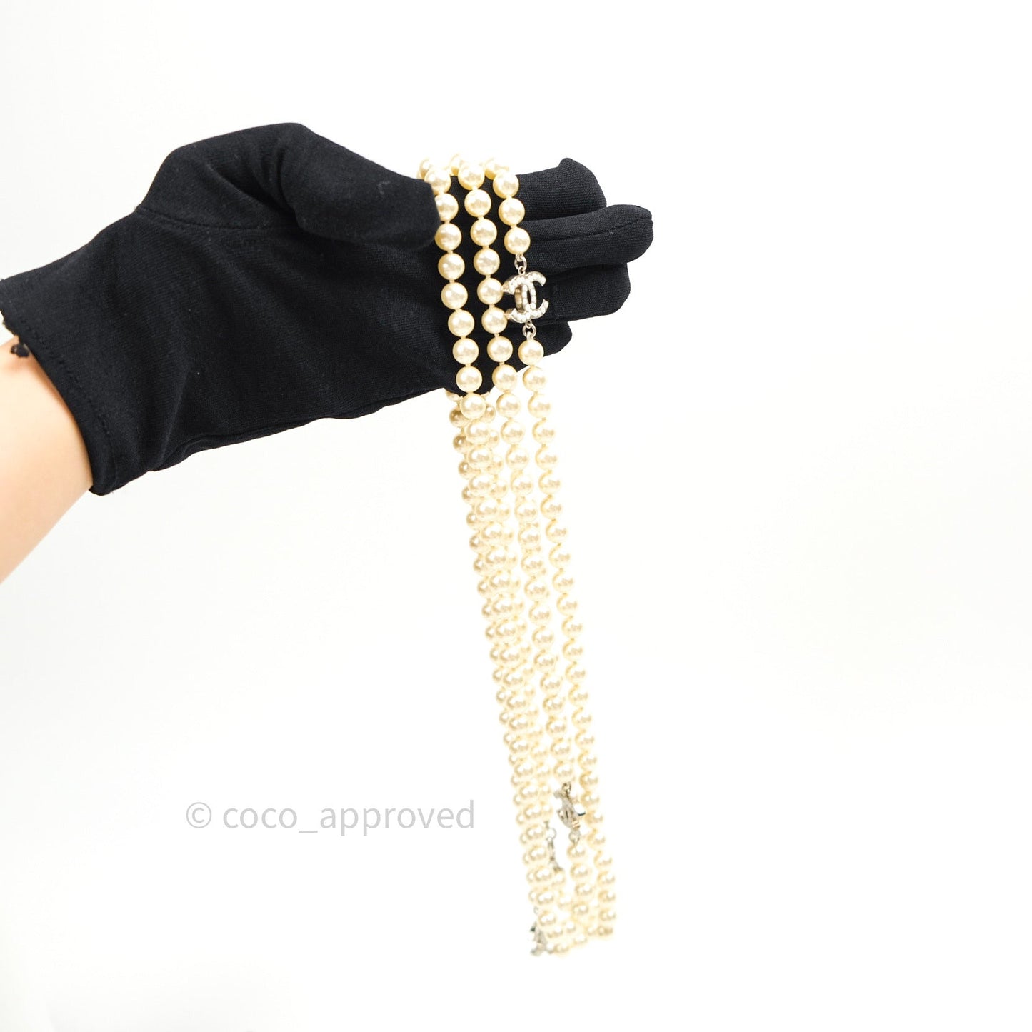 Chanel Long Pearl CC Necklace