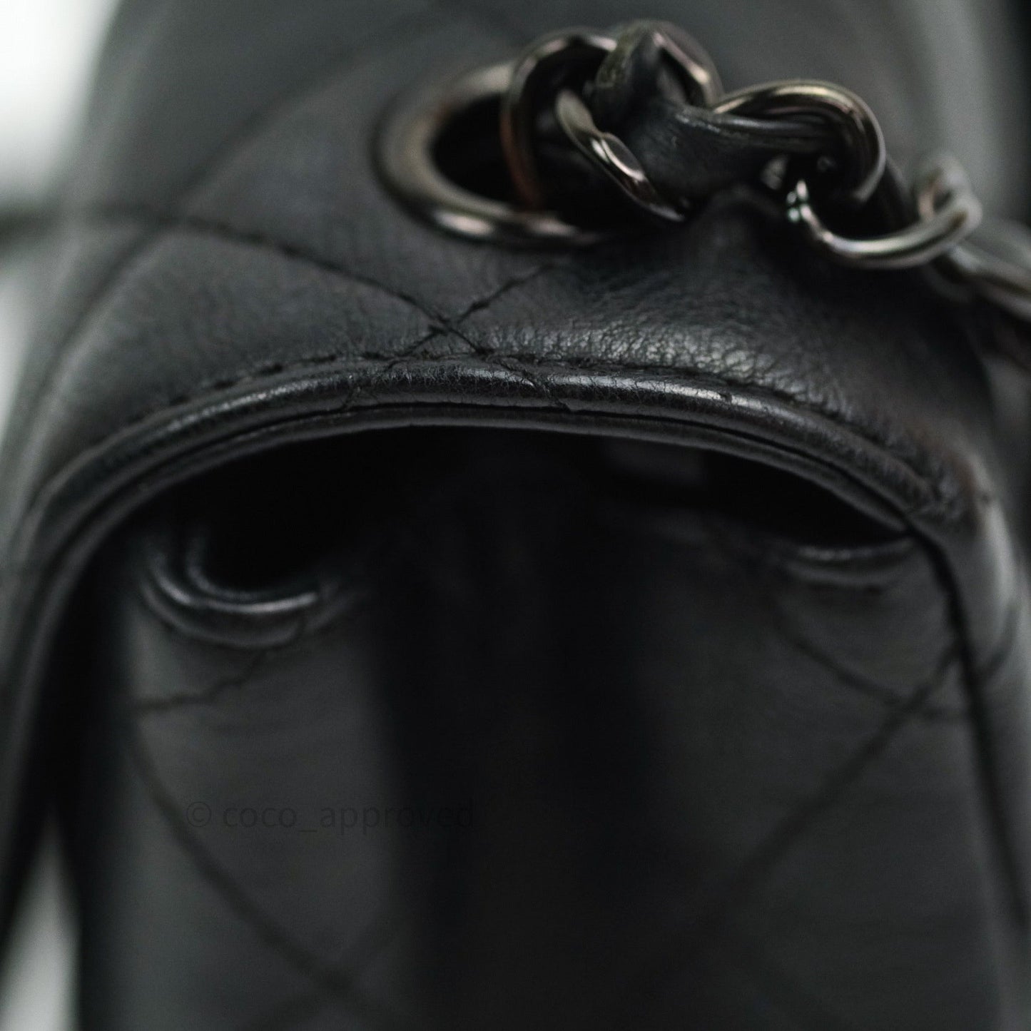 Chanel Quilted Mini Square Flap So Black Crumpled Calfskin