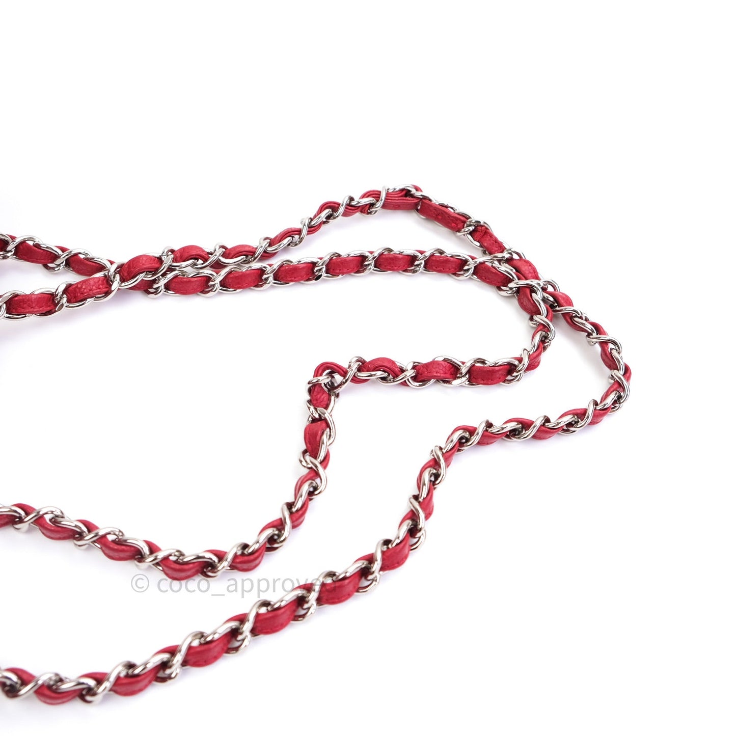 Chanel Jumbo Single Flap Red Caviar Silver Hardware⁣⁣
