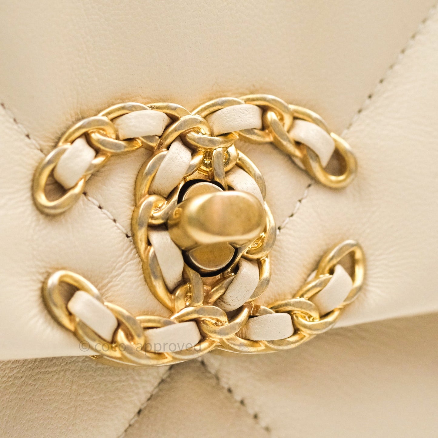 Chanel 19 Small Beige Goatskin Mixed Hardware 20B