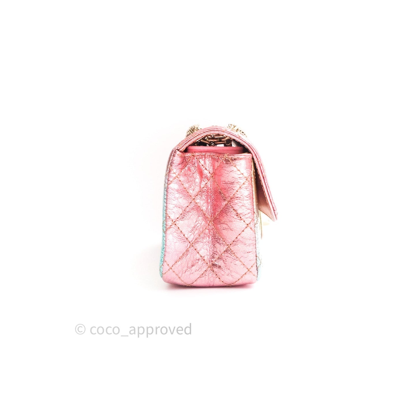 Chanel Mini Reissue 224 Rainbow Quilted Calfskin Gold Hardware