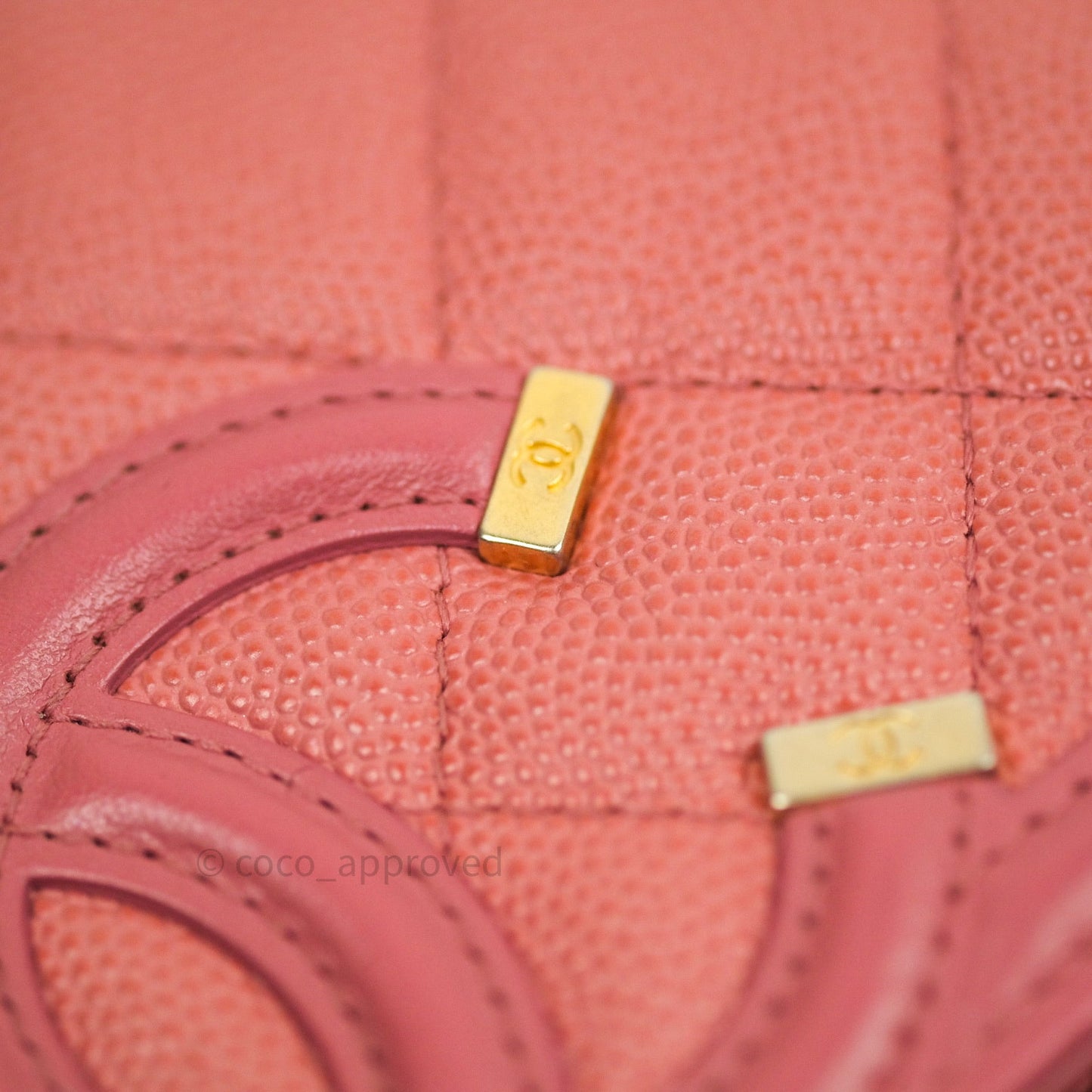 Chanel Filigree Wallet on Chain WOC Pink Caviar Gold Hardware