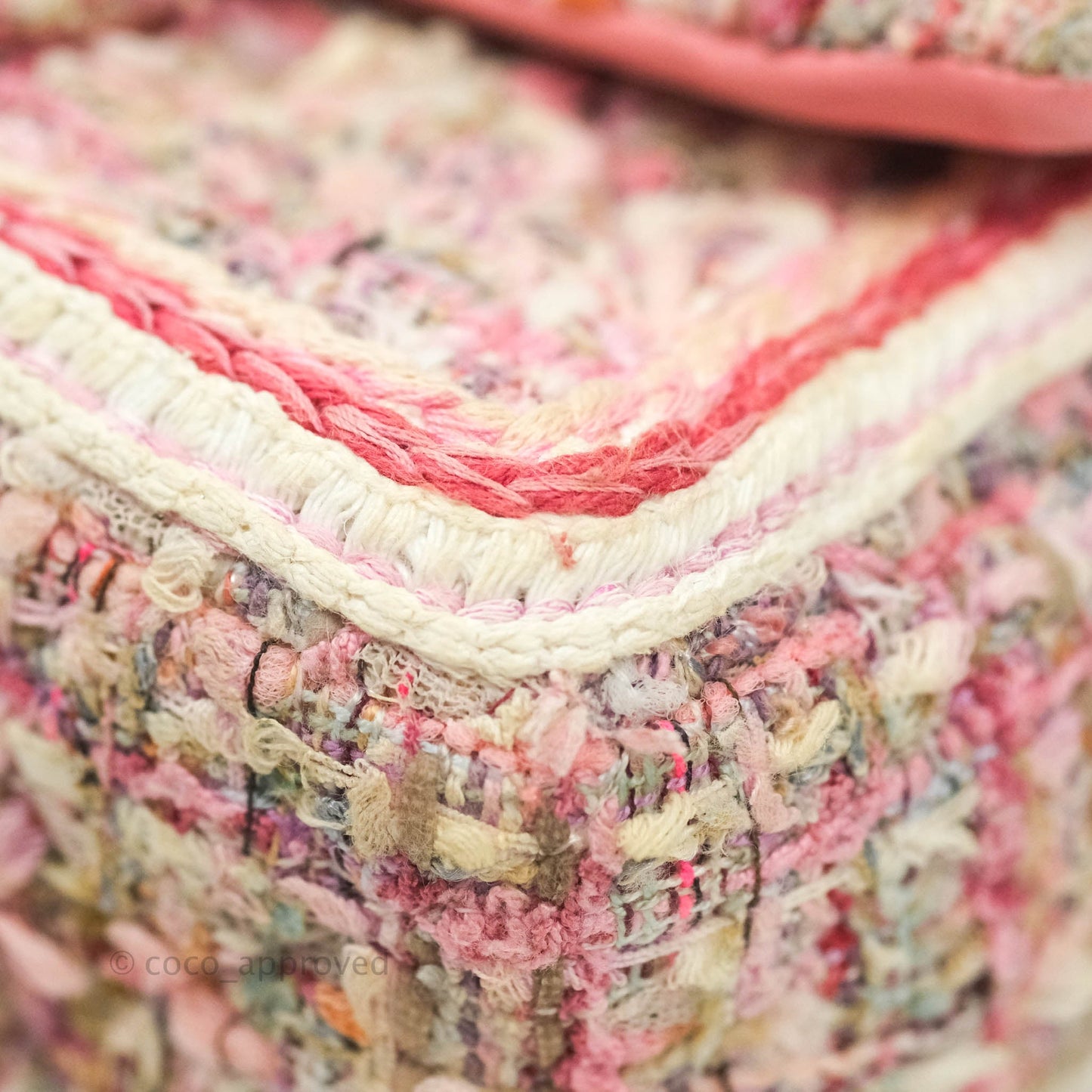 Chanel Quilted Mini Rectangular Pink Tweed Gold Hardware