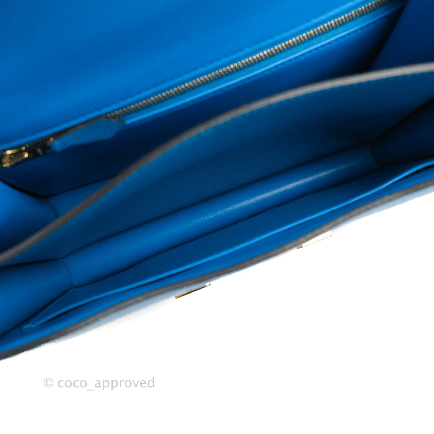 Hermès Constance 24 Bleu Frida Evercolor Gold Hardware