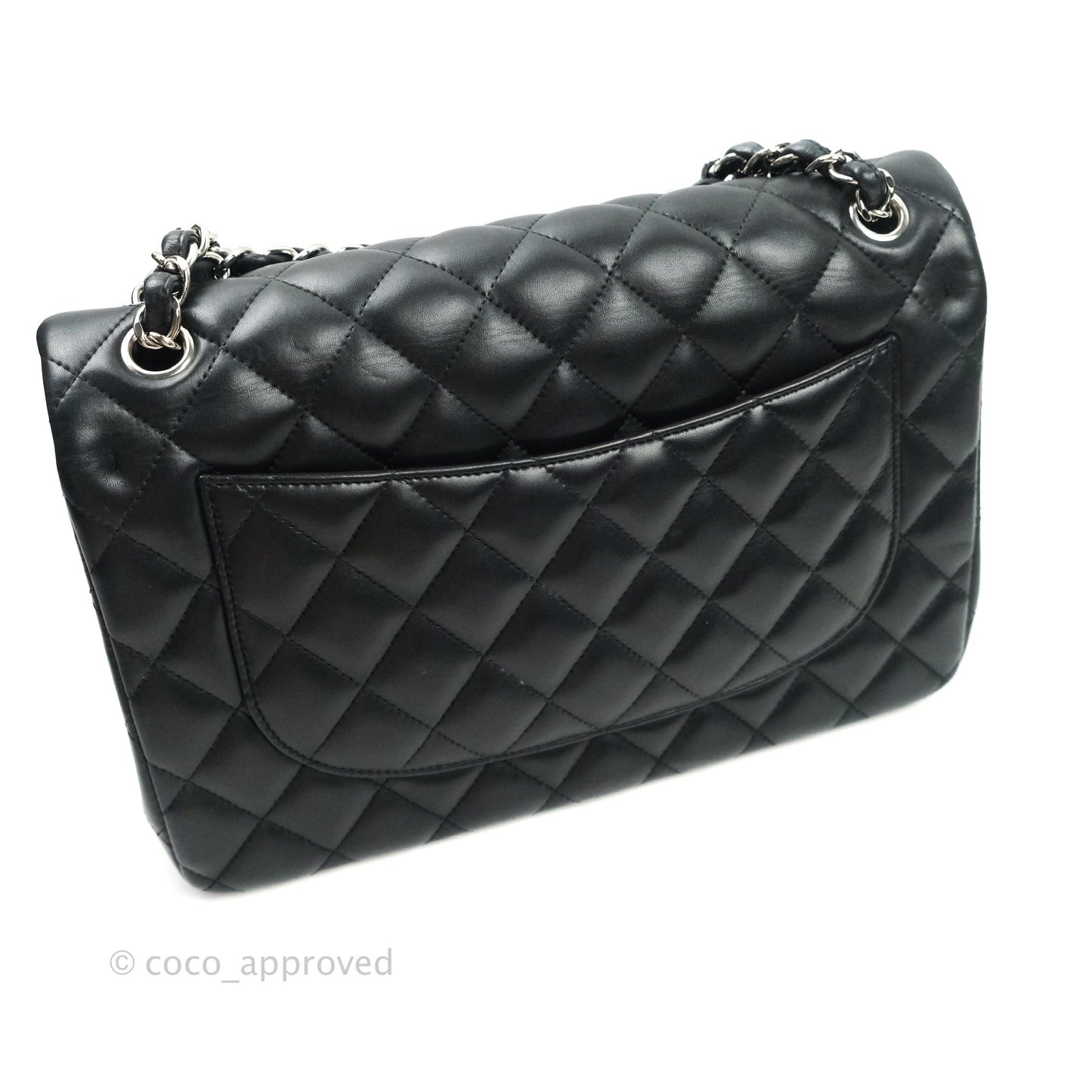 Chanel Jumbo Double Flap Black Lambskin Silver Hardware⁣⁣