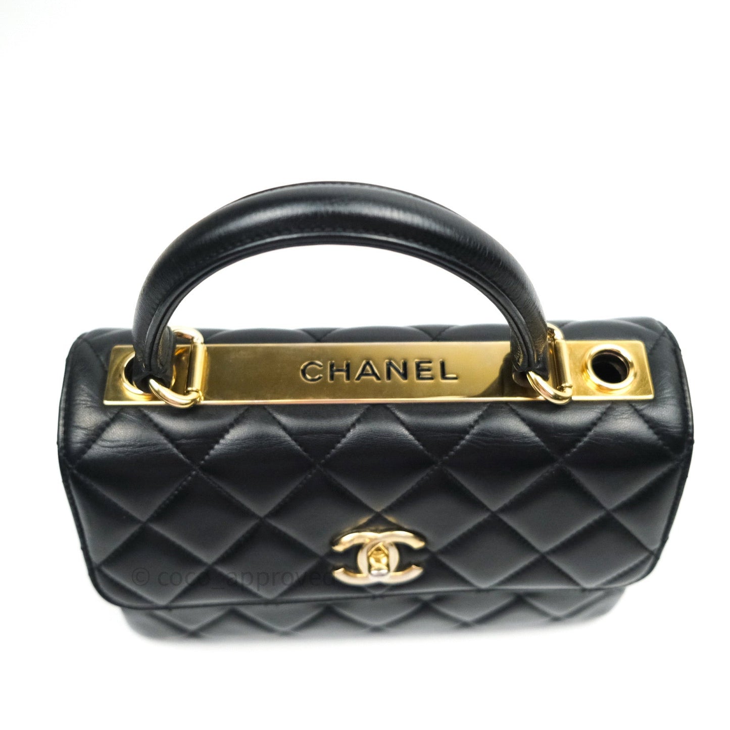 Chanel Trendy CC Small Black Lambskin Gold Hardware