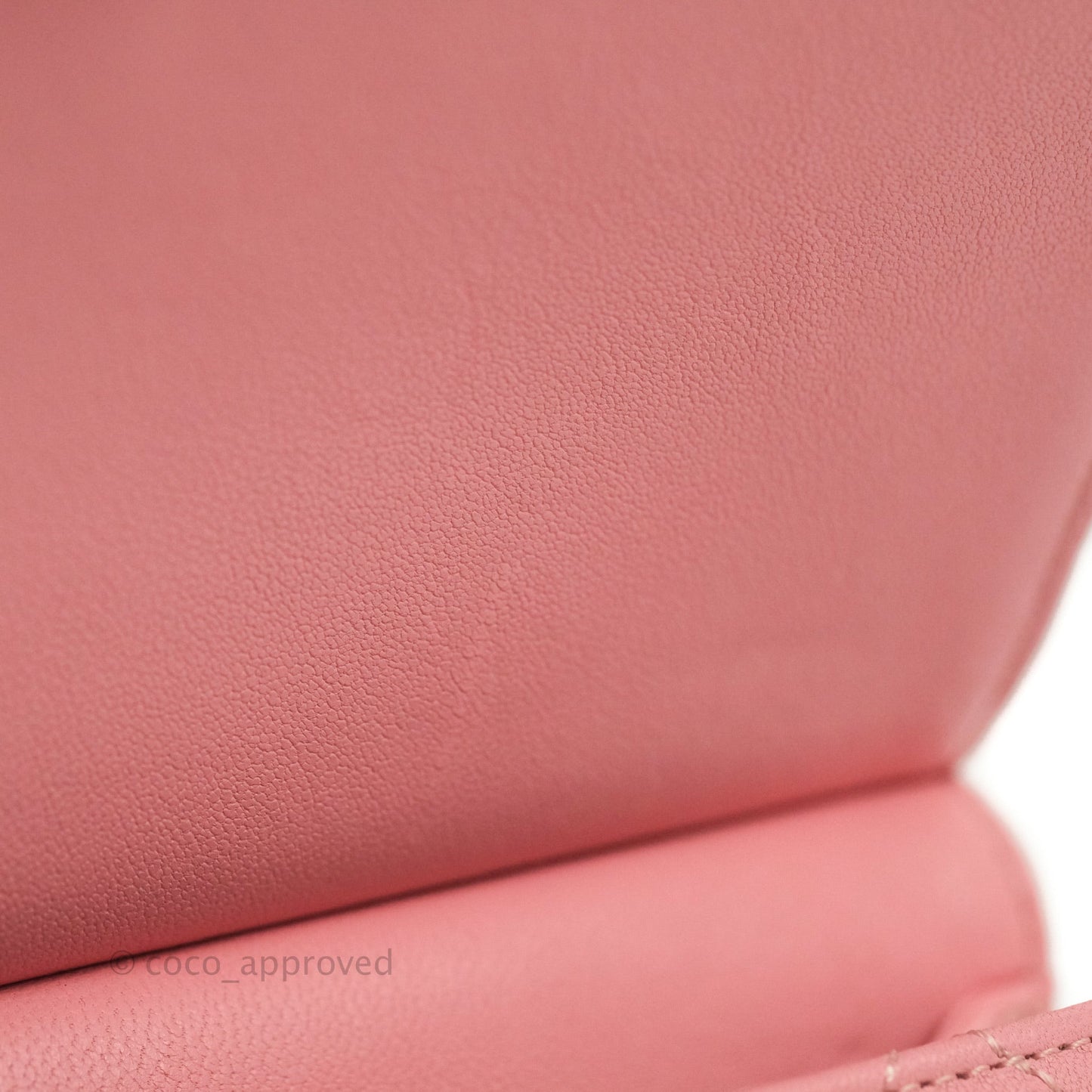 Chanel Large Quilted Lambskin Pearl Chain Flap Bag Pink Aged Gold Hardware