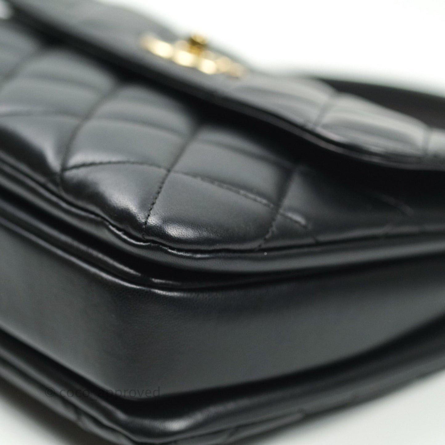 Chanel Trendy CC Quilted Small Black Lambskin Gold Hardware