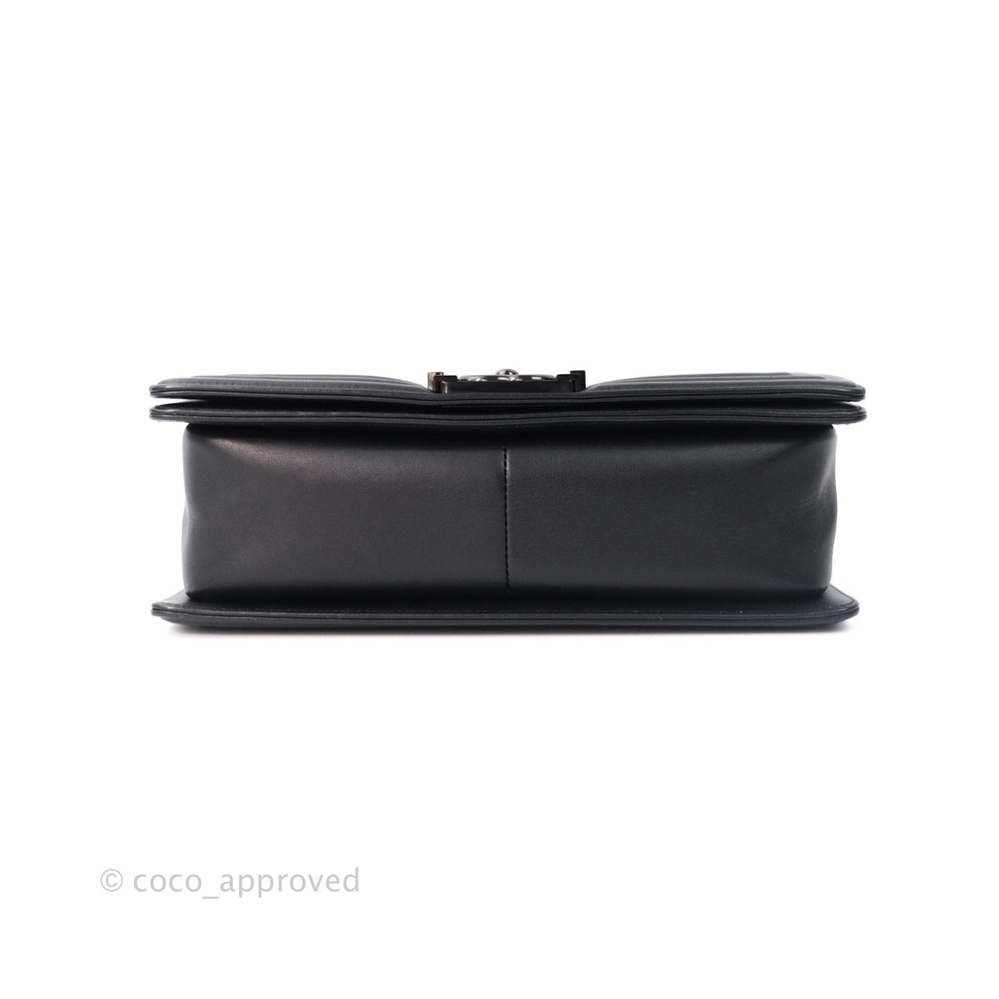 Chanel Quilted Medium Calfskin Boy Flap So Black Hardware