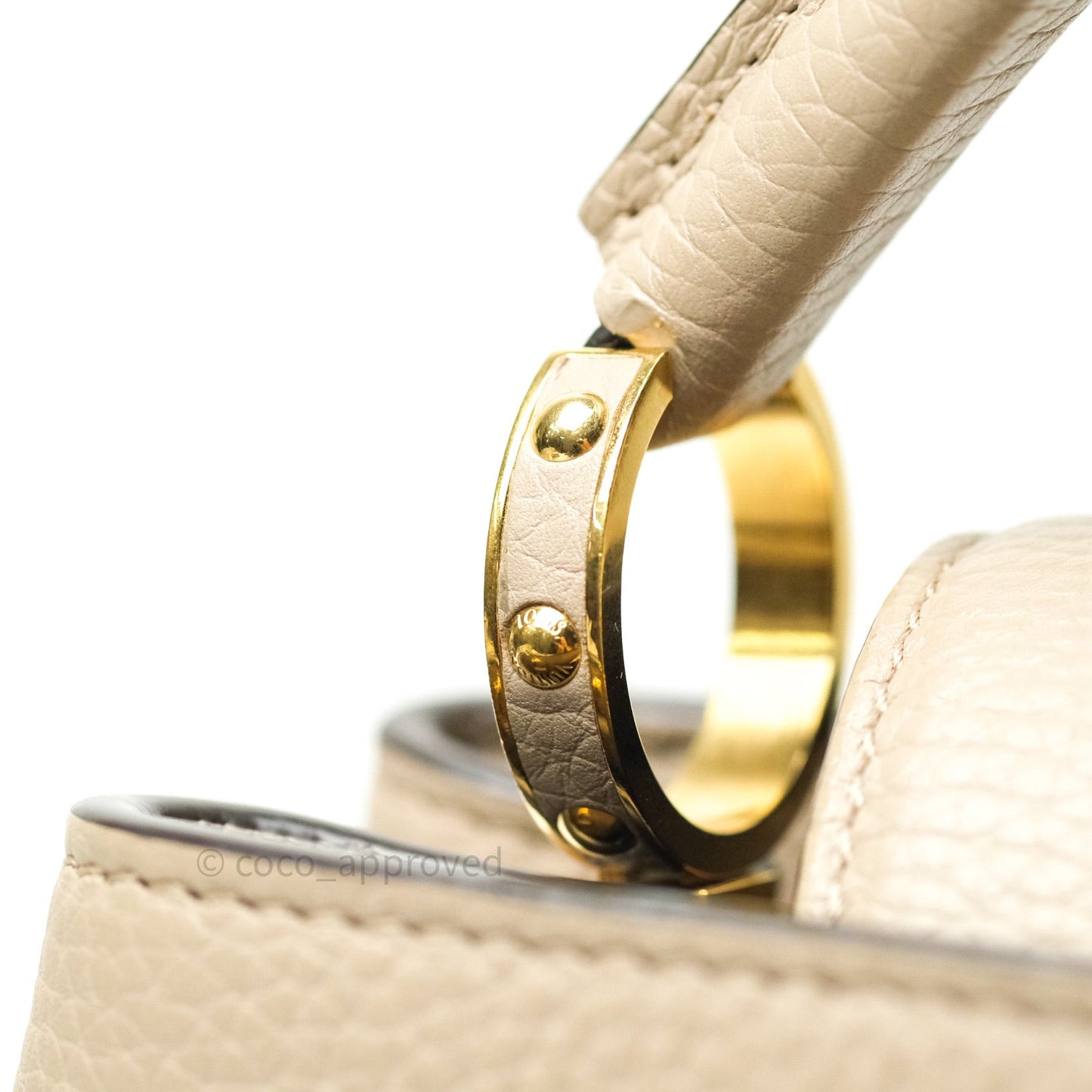 Louis Vuitton Taurillon Capucines BB Galet