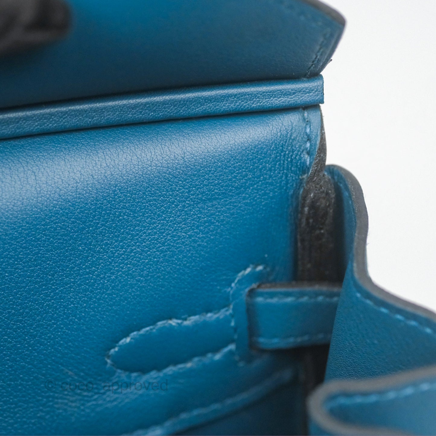 Hermes Birkin 25 Retourne Bleu Colvert Swift Gold Hardware