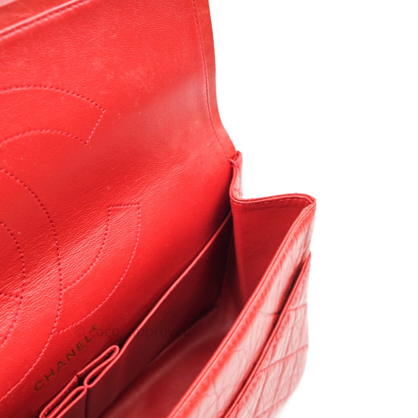 Chanel Reissue Quilted Aged Calfskin Coral Red Ruthenium Hardware 227