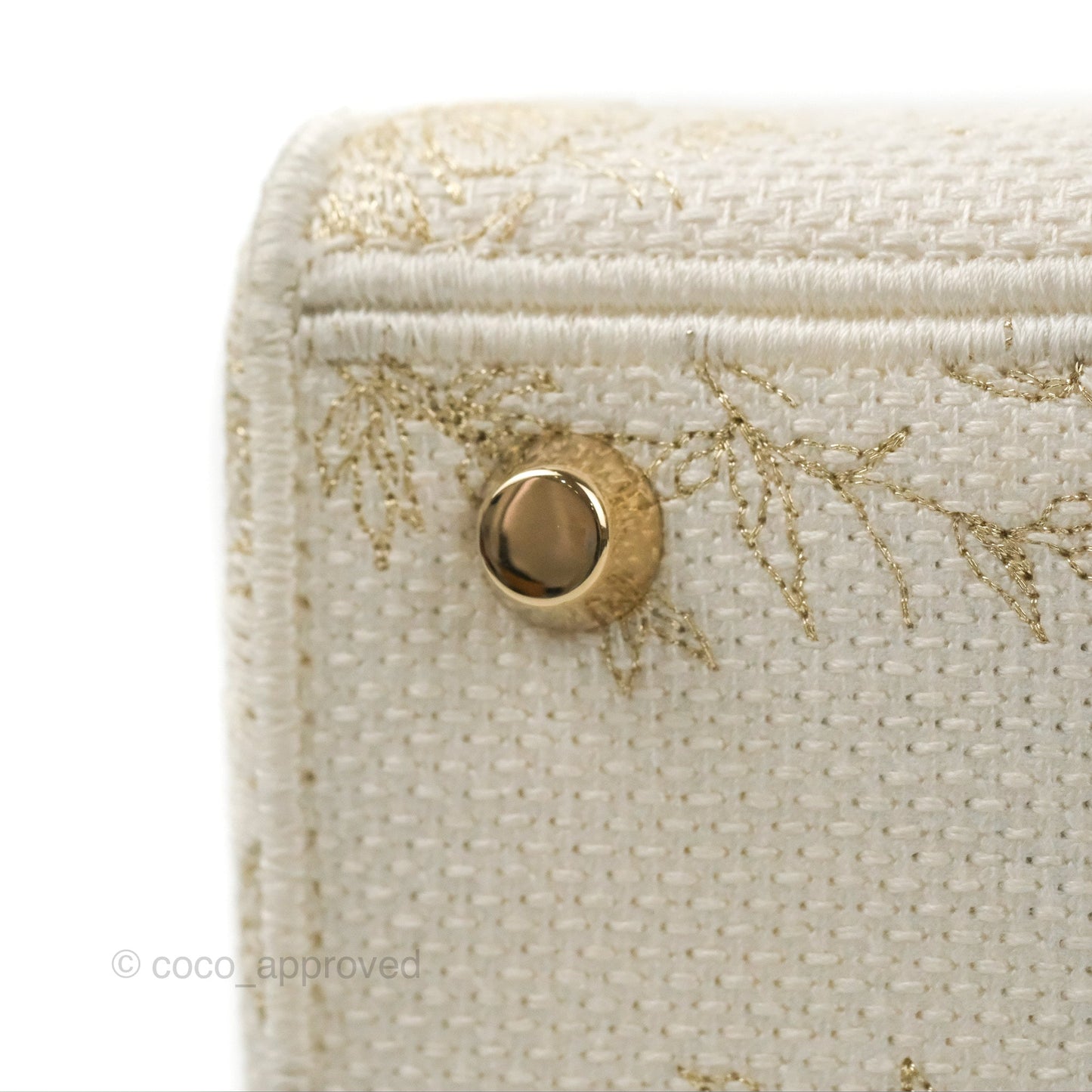 Christian Dior Medium Lady D-Lite Bag Dior Jardin d'Hiver Embroidery White