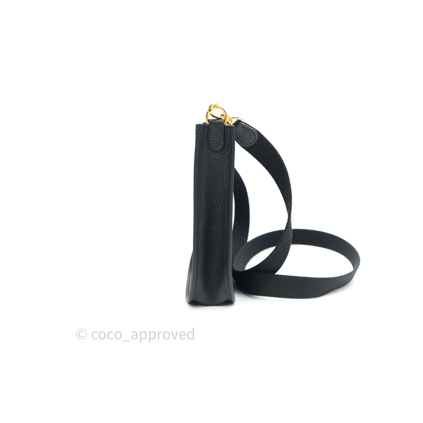 Hermès Clemence Evelyne TPM Black Gold Hardware