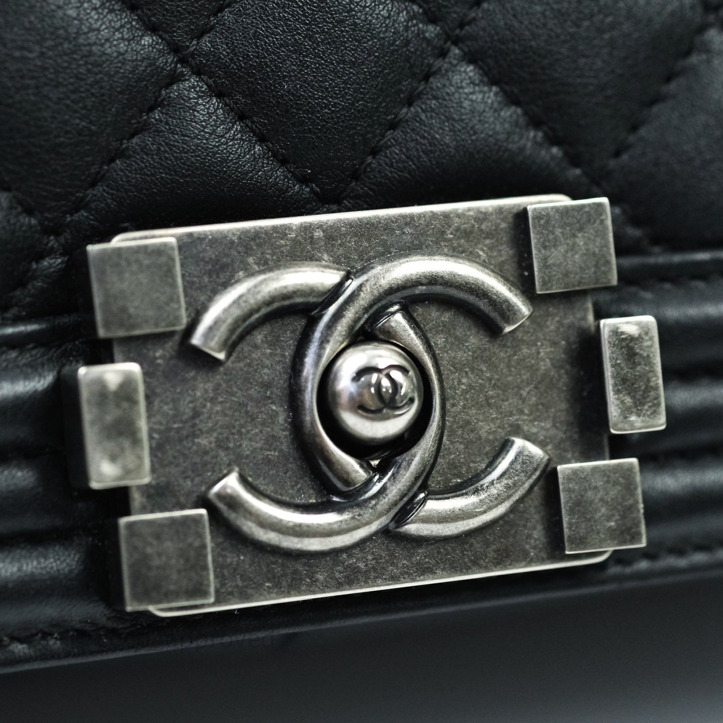 Chanel Quilted Medium Calfskin Boy Flap Ruthenium Hardware