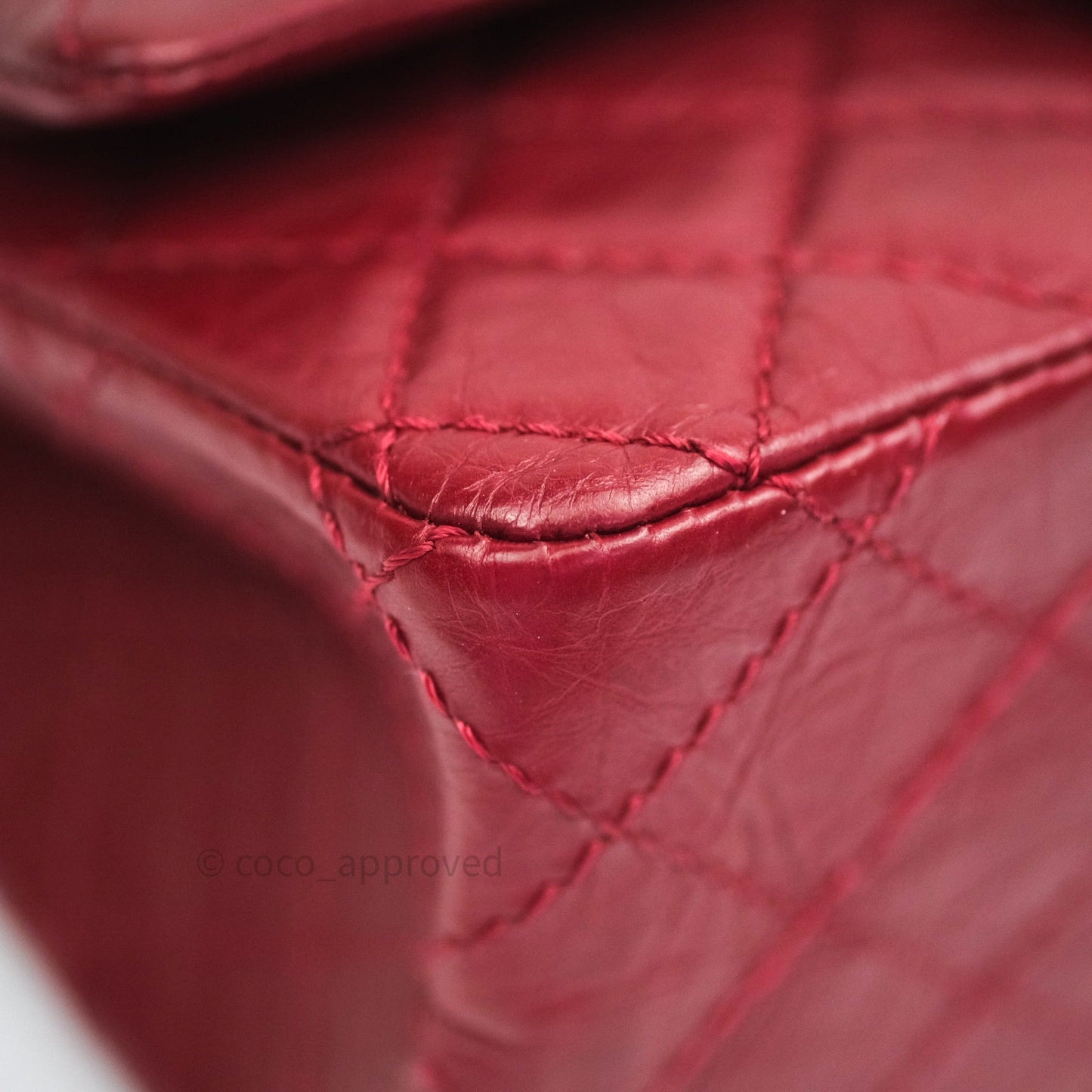 Chanel Mini Reissue 224 Dark Red Aged Calfskin Ruthenium Hardware