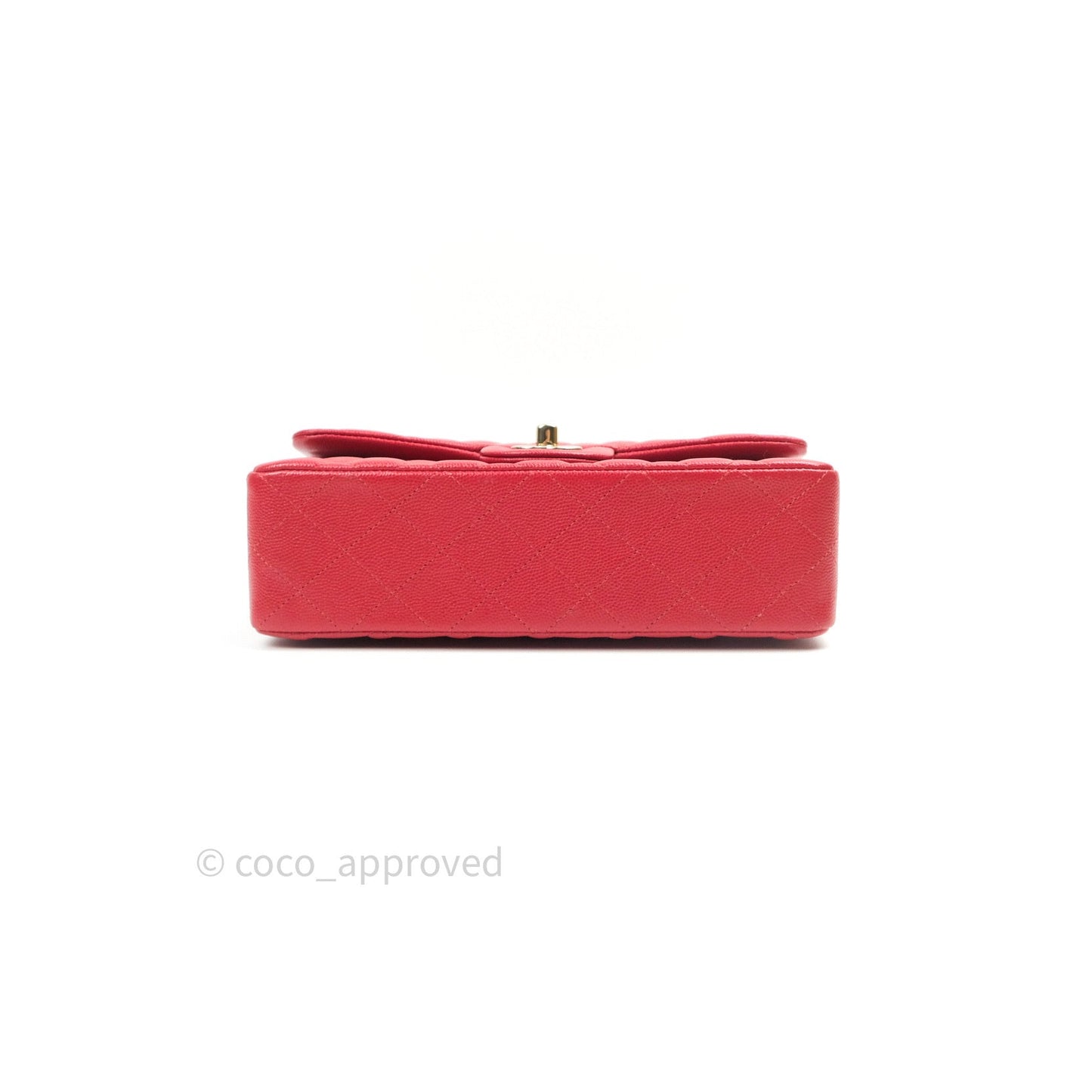 Chanel Classic Small S/M Flap Red Caviar Gold Hardware 19B