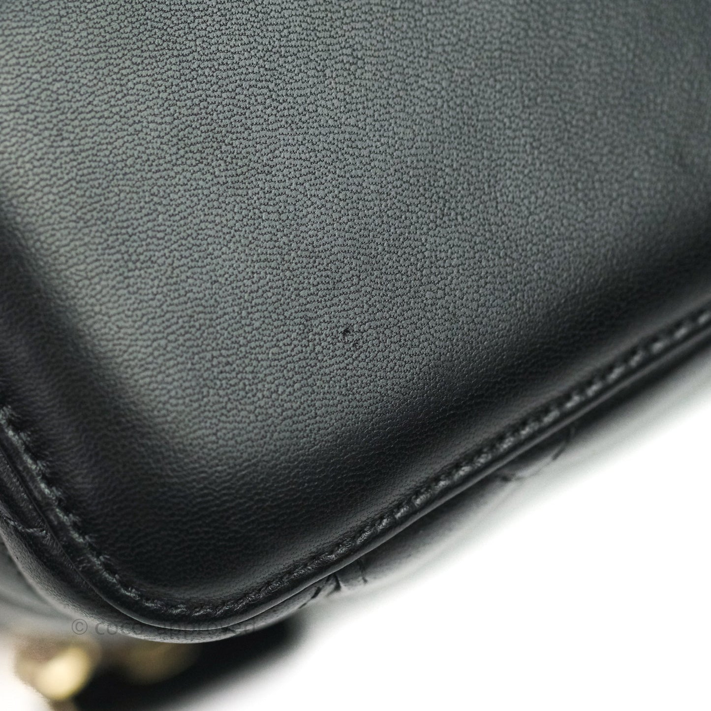 Chanel Vanity with Classic Chain in Black Lambskin Gold Hardware