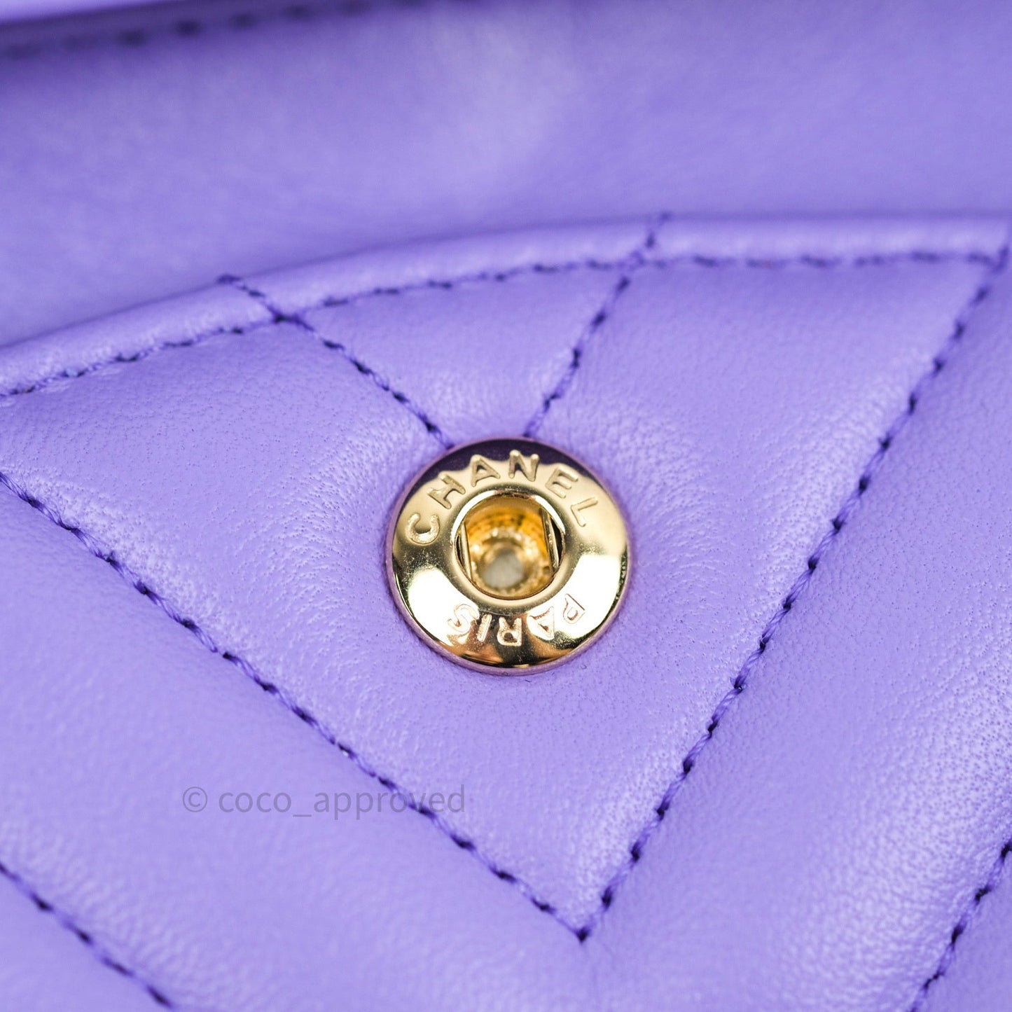 Chanel Classic Small S/M Flap Purple Lambskin Light Gold Hardware