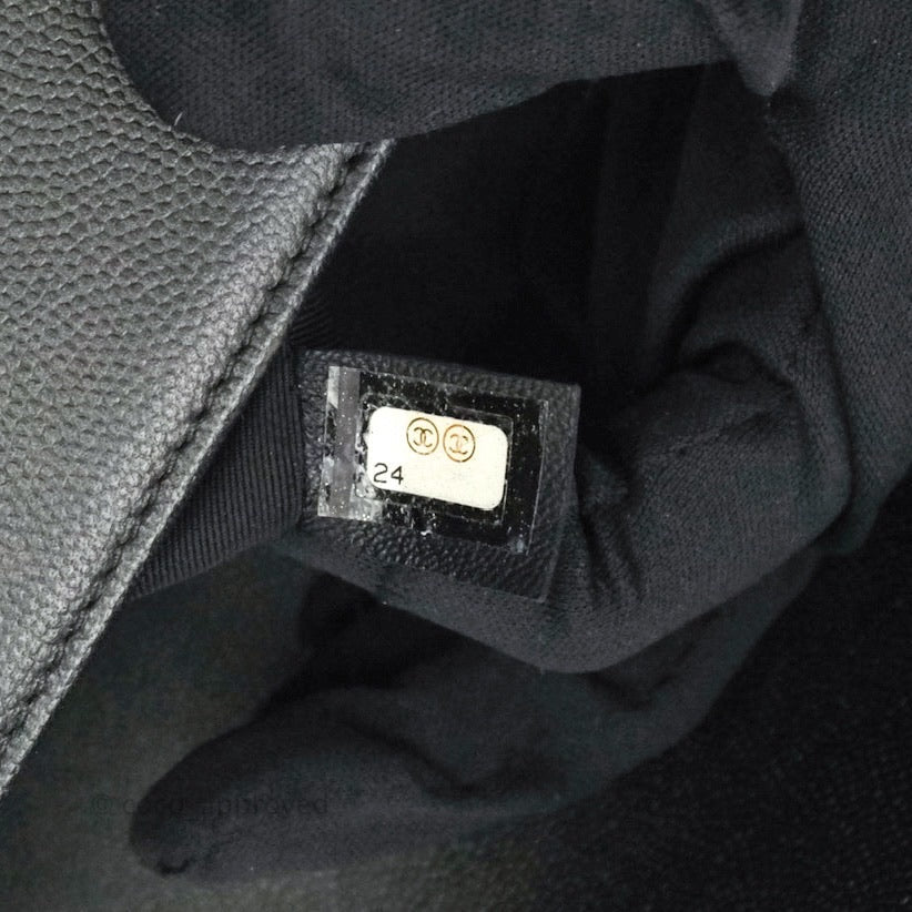 Chanel Quilted So Black Small Boy Caviar
