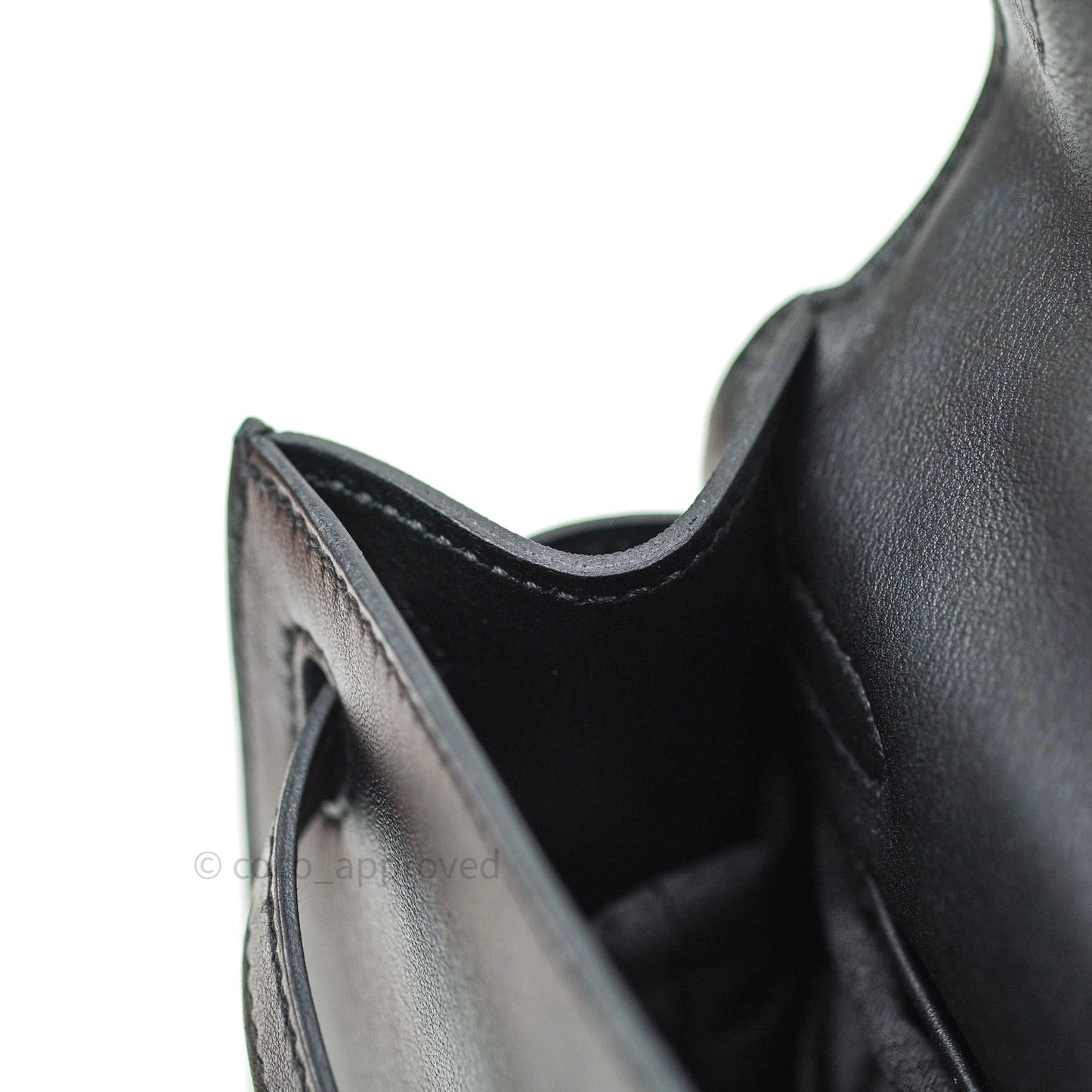 Hermès Kelly Pochette Clutch Black Swift Palladium Hardware