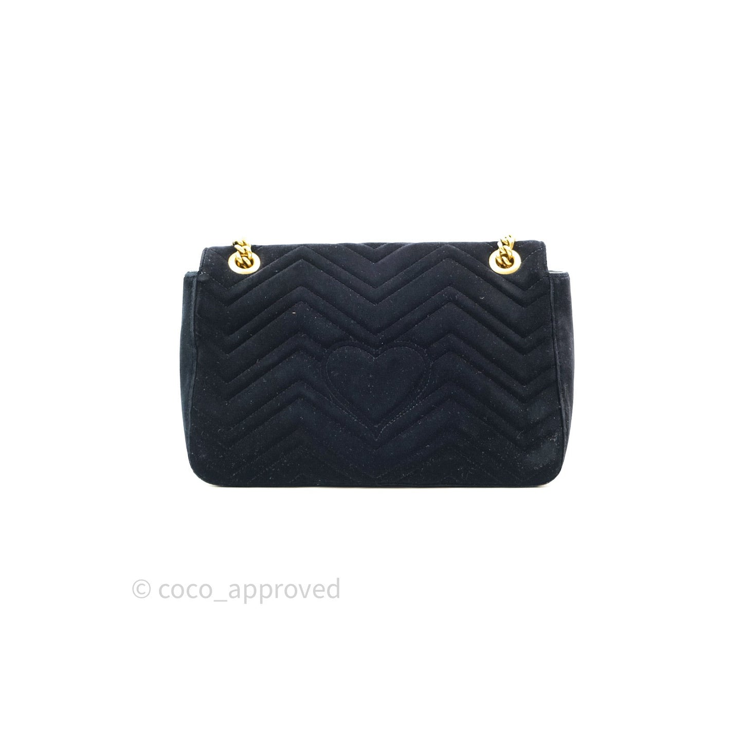 Gucci Medium Marmont Velvet Black Gold Hardware
