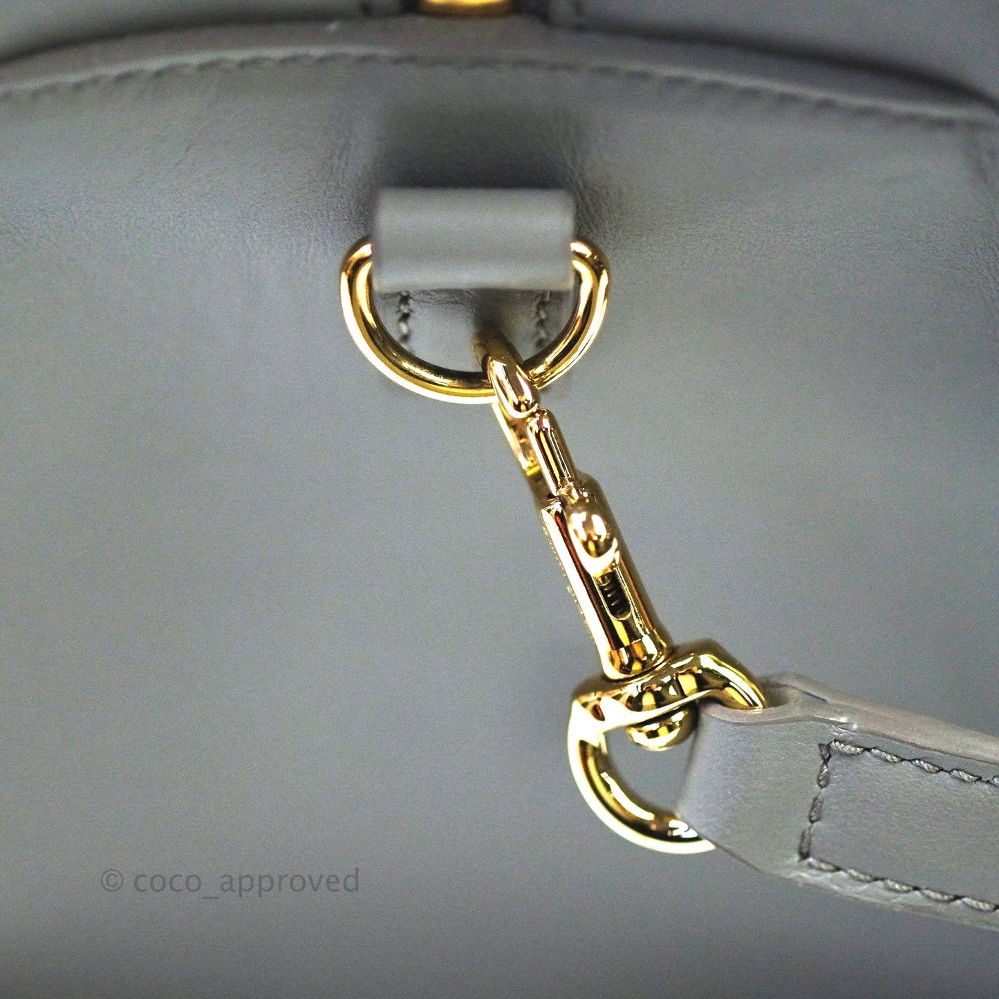 Saint Laurent Calfskin Monogram Cabas Fog
