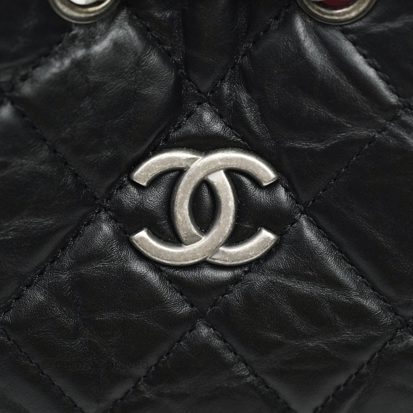 Chanel Gabrielle Backpack Black Aged Calfskin Small Black