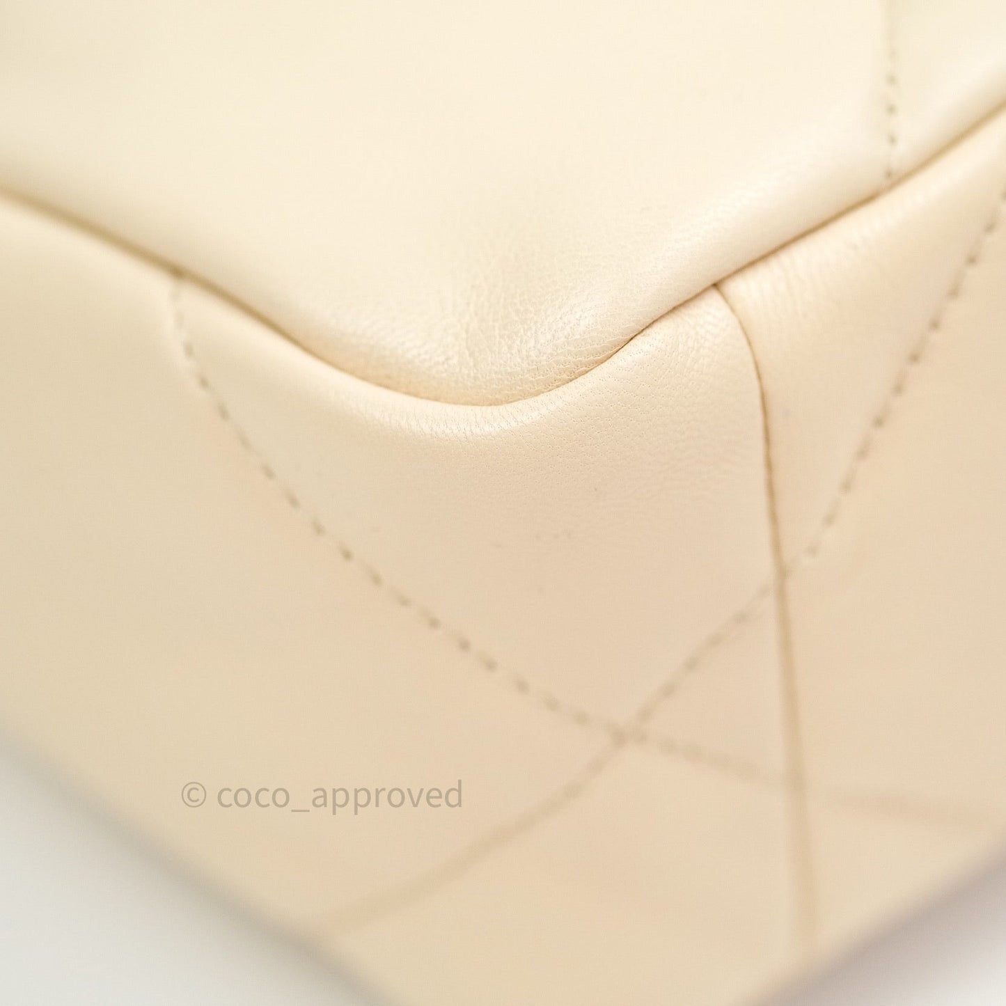 Chanel 19 Small Beige Goatskin Mixed Hardware