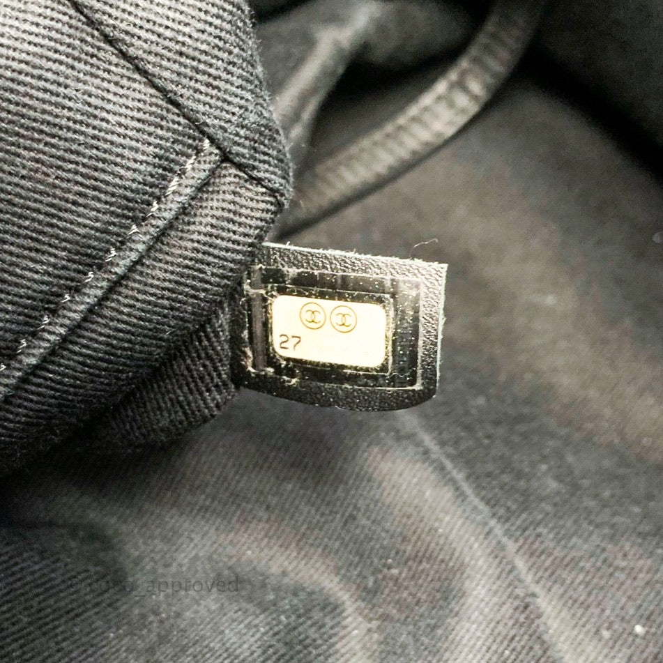 Chanel Large Deauville Charcoal Grey Canvas