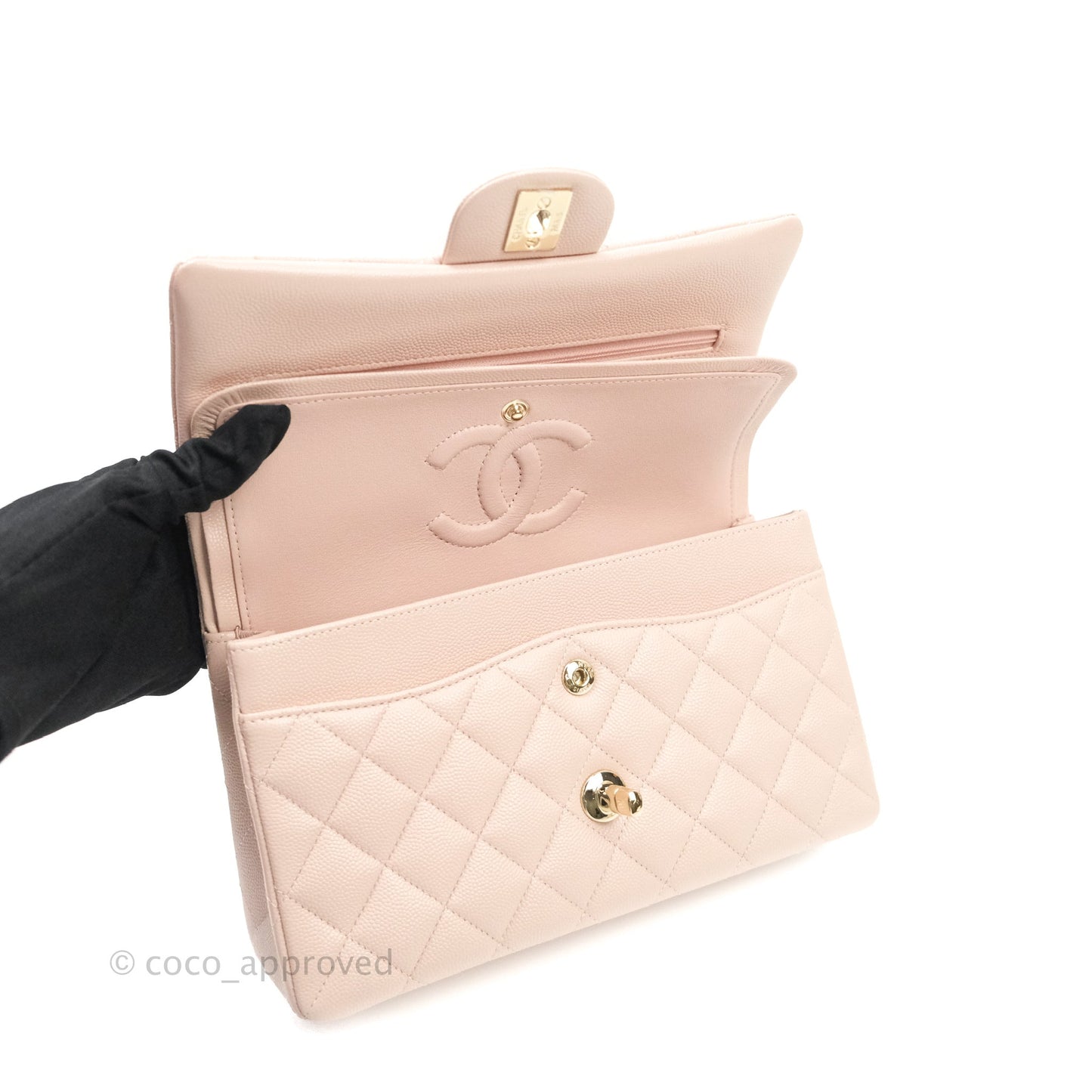 Chanel Classic Small S/M Flap Pink Caviar Gold Hardware