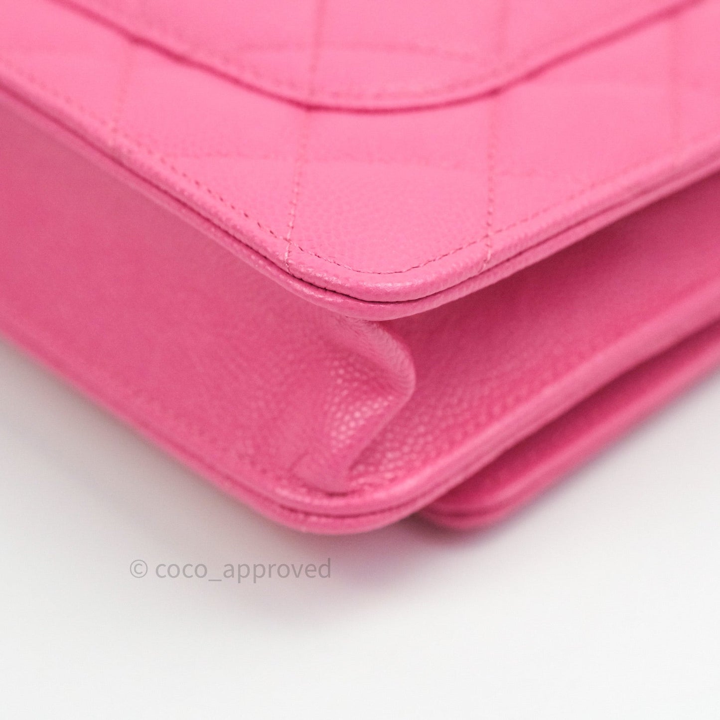 Chanel Caviar Quilted Wallet on Chain WOC Pink Light Gold Hardware 20S