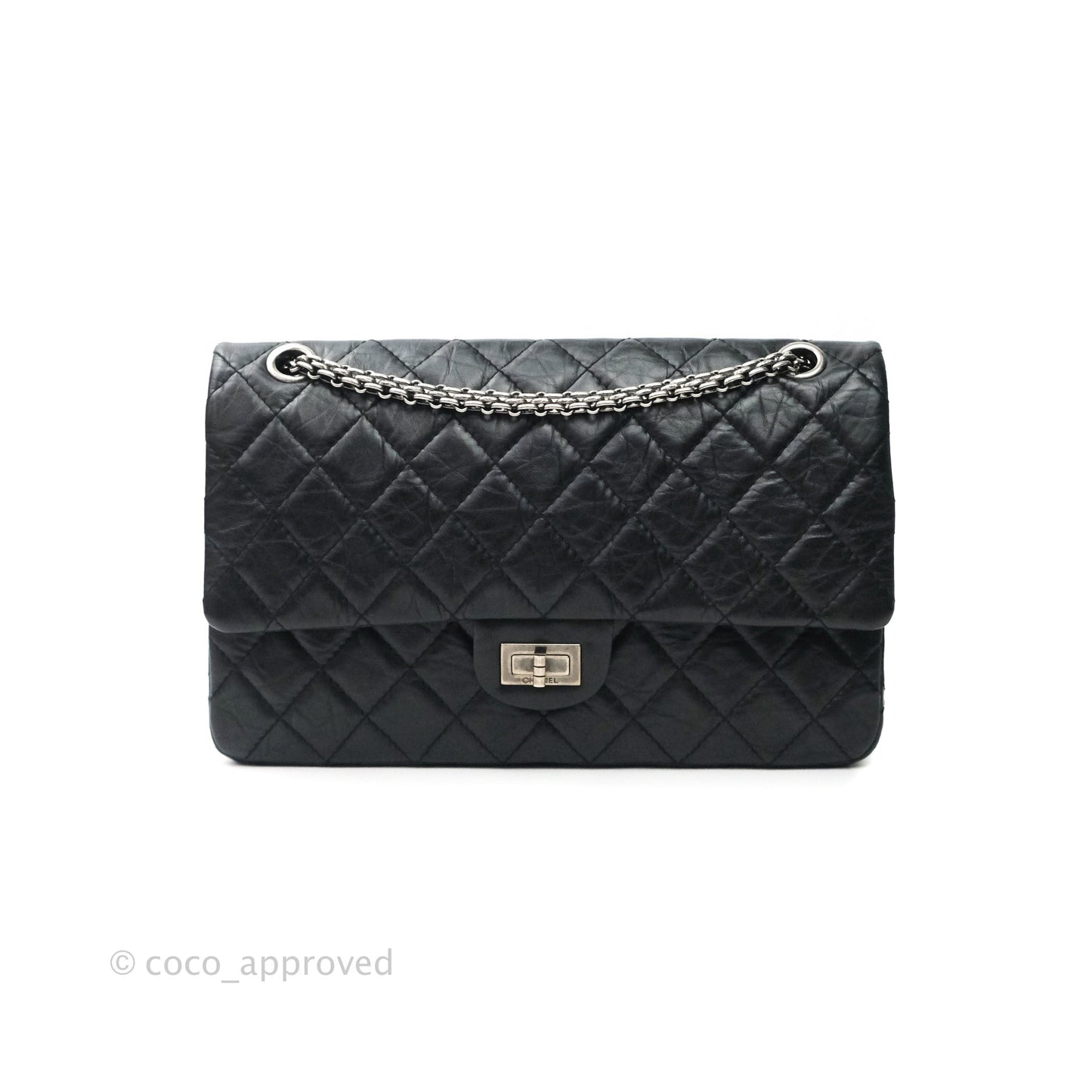 Chanel Reissue Quilted Aged Calfskin Black Ruthenium Hardware 226