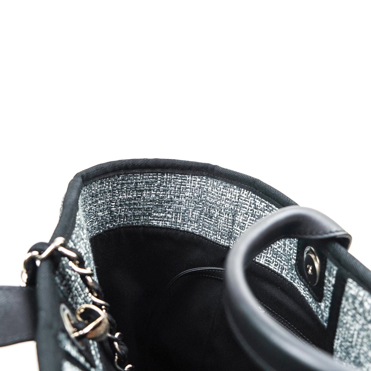 Chanel Large Deauville Charcoal Grey Canvas