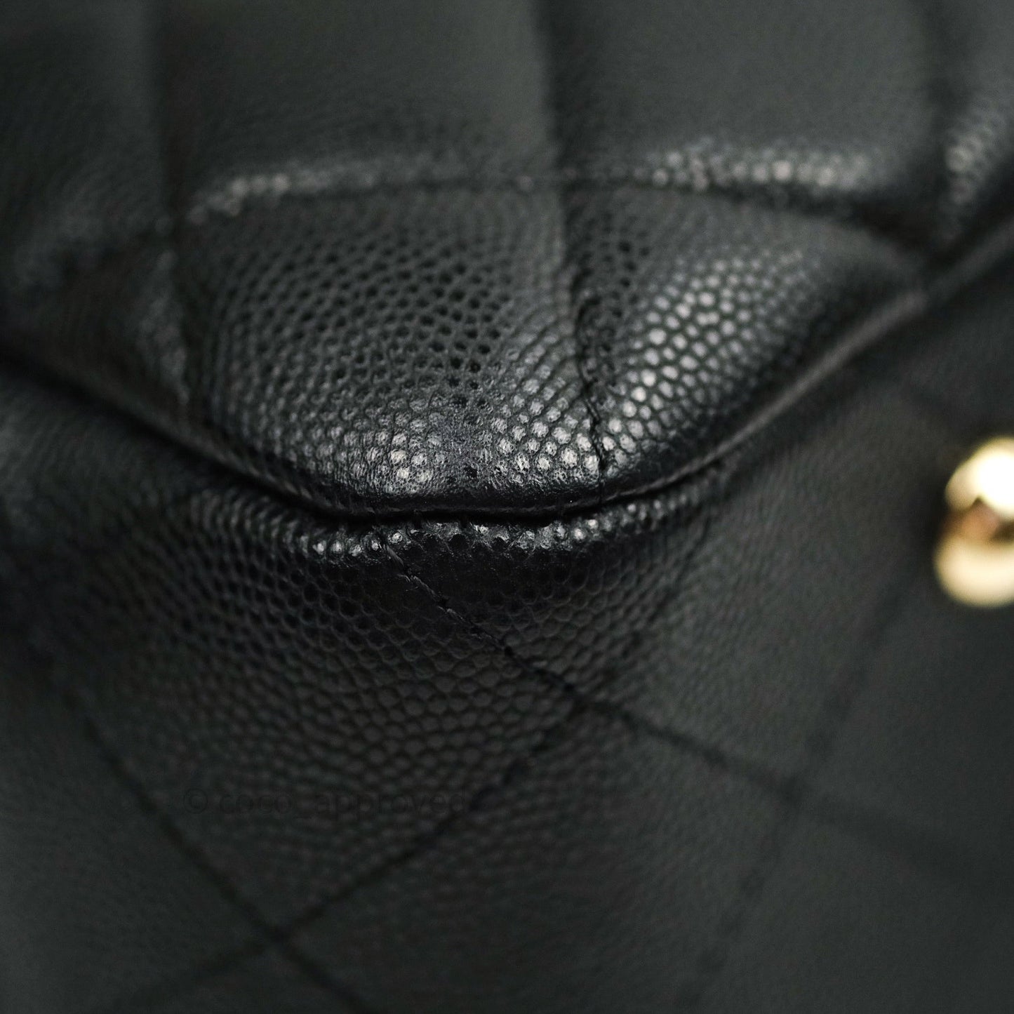 Chanel Quilted Timeless Tote Black Caviar Gold Hardware