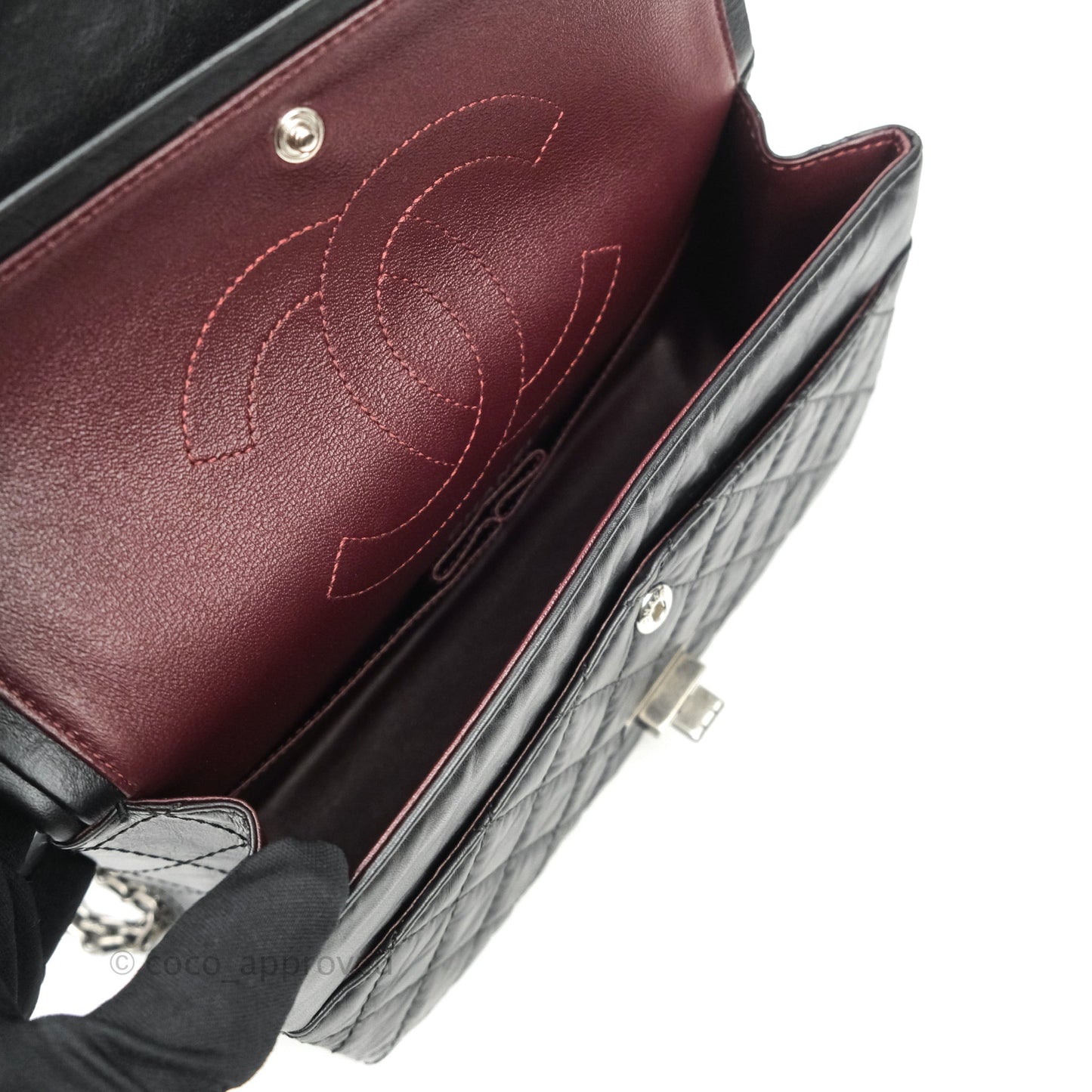 Chanel Reissue Quilted Aged Calfskin Black Ruthenium Hardware 225