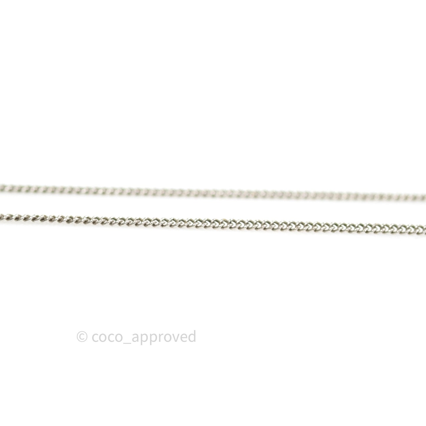 Chanel CC Necklace Silver Crystal