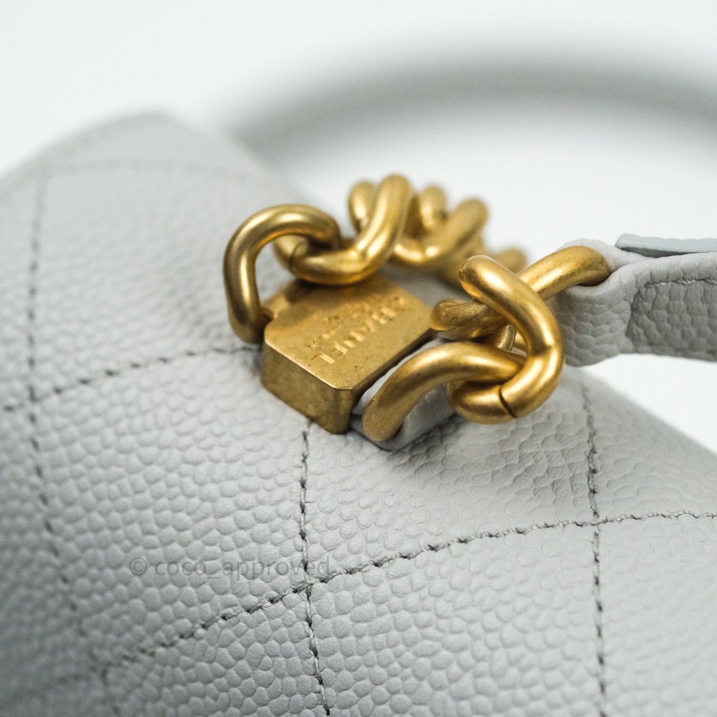 Chanel Chic Affinity Small Grained Calfskin Grey Gold Hardware