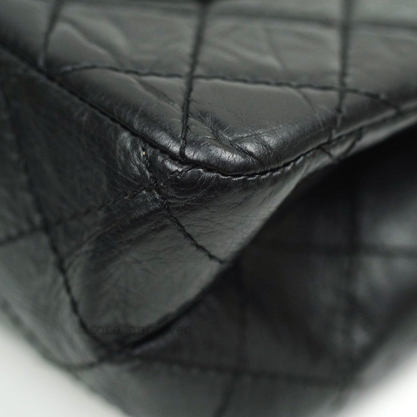Chanel Reissue Quilted Aged Calfskin Black Ruthenium Hardware 226