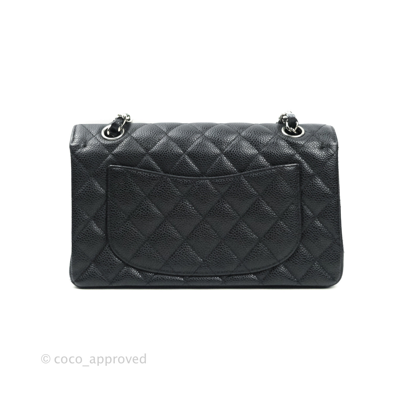 Chanel Classic Small S/M Flap Black Caviar Silver Hardware