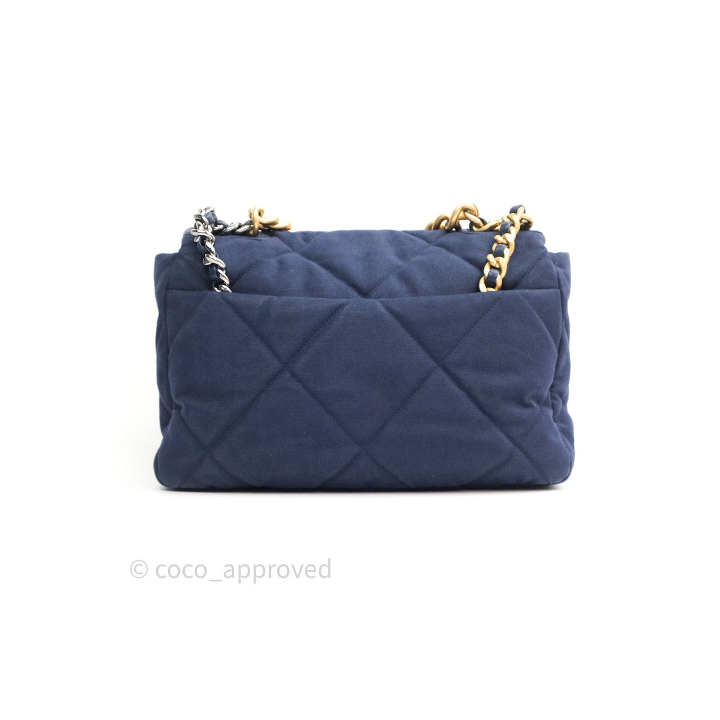Chanel 19 Medium Canvas Navy Mixed Hardware