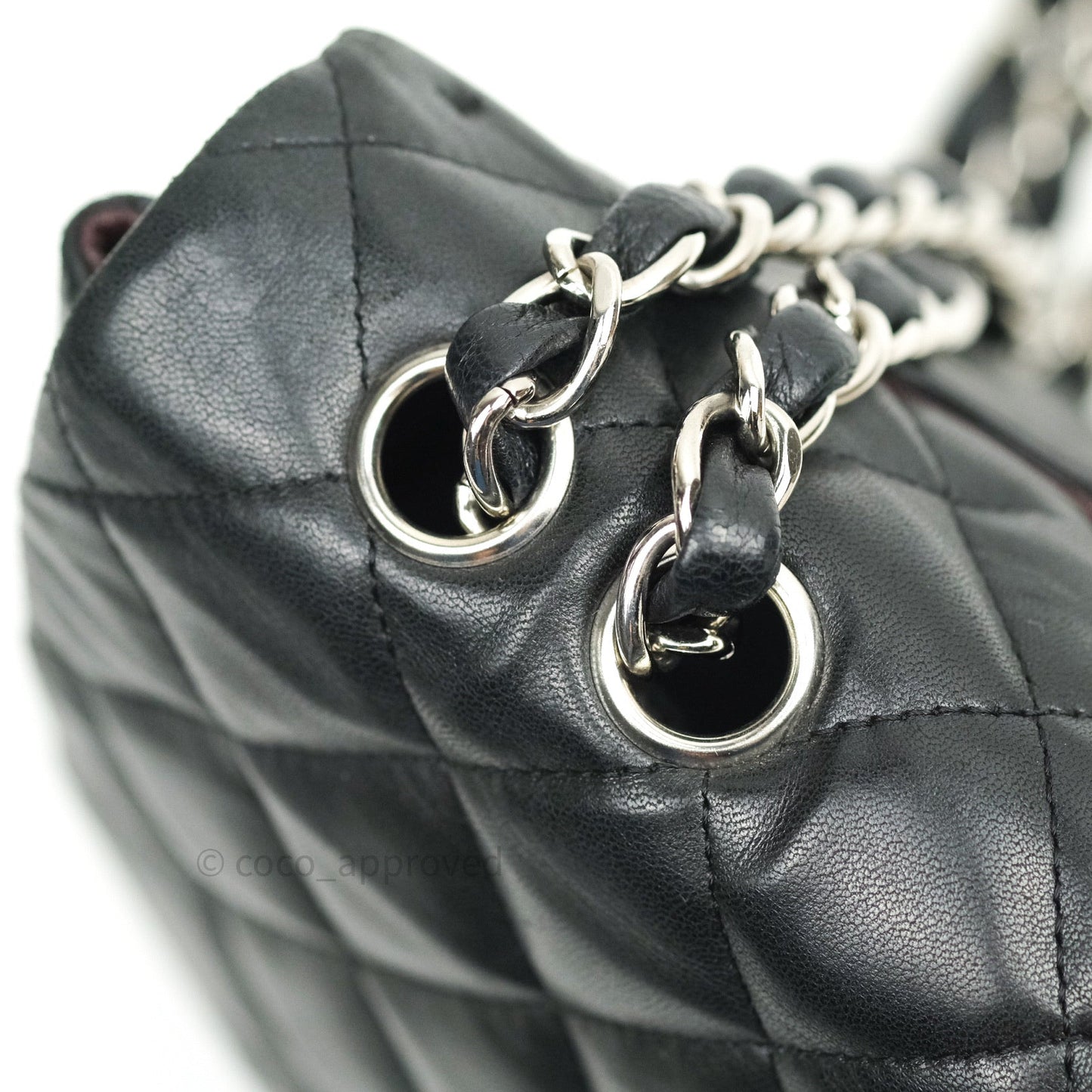 Chanel Jumbo Single Flap Black Lambskin Silver Hardware⁣⁣