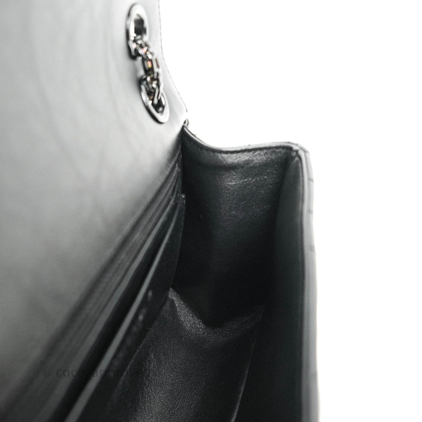 Chanel Mini Reissue 224 So Black Chevron Calfskin Black Hardware