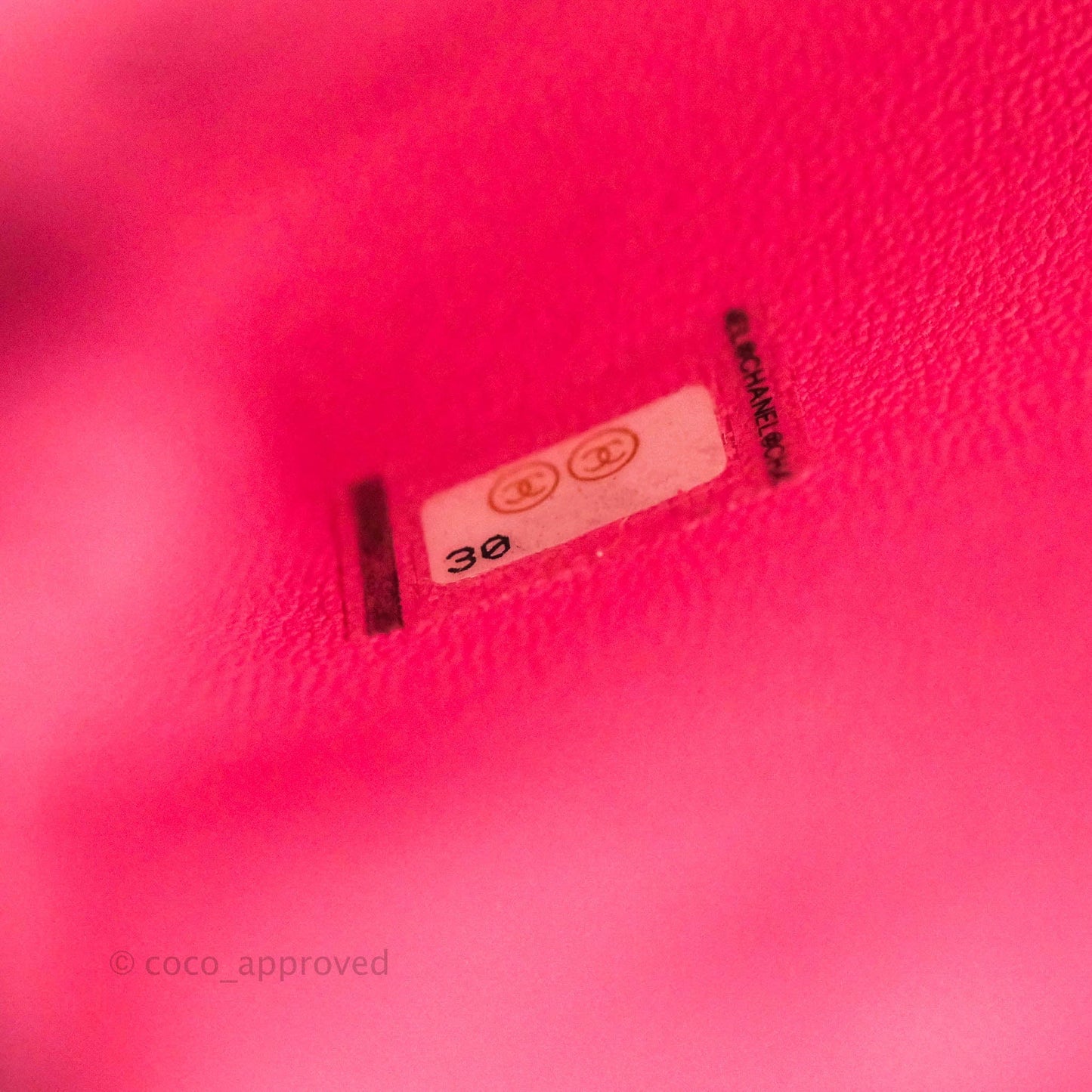 Chanel Extra Mini Coco Handle Quilted Pink Caviar Lizard Embossed Handle Gold Hardware